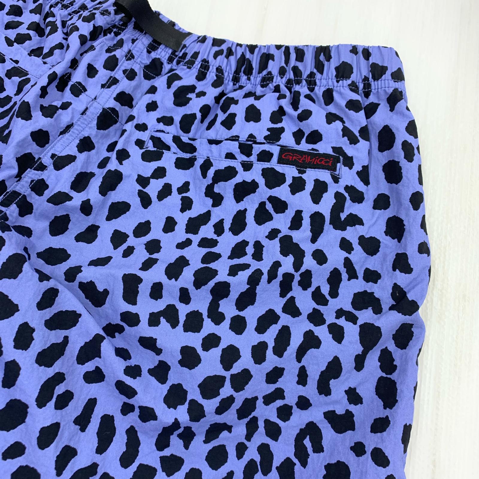 ショートパンツ GRAMICCI レオパード ロゴ ショートパンツ XL 青 ブルー