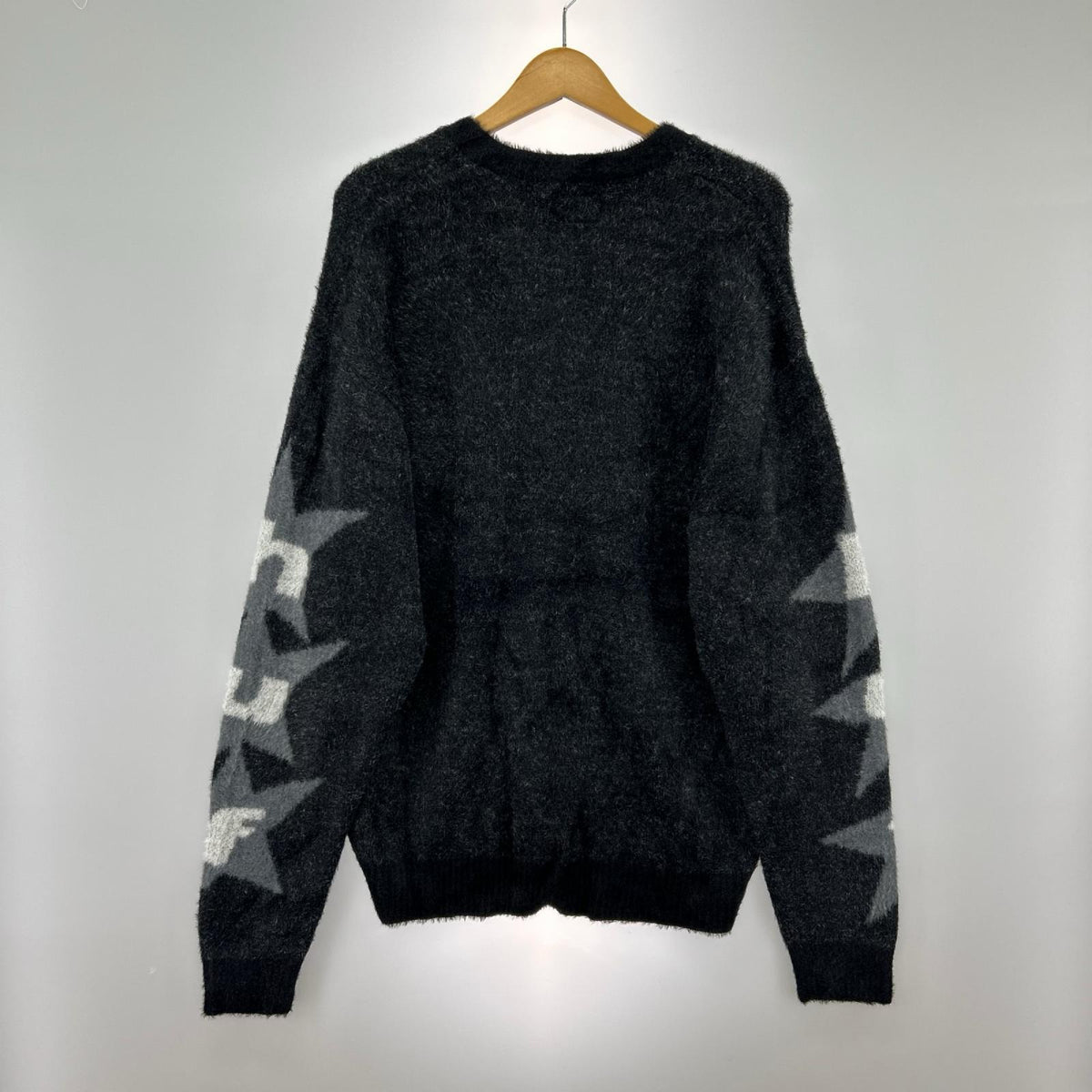 カーディガン URSA SHAGGY CARDIGAN ブラック (M) M