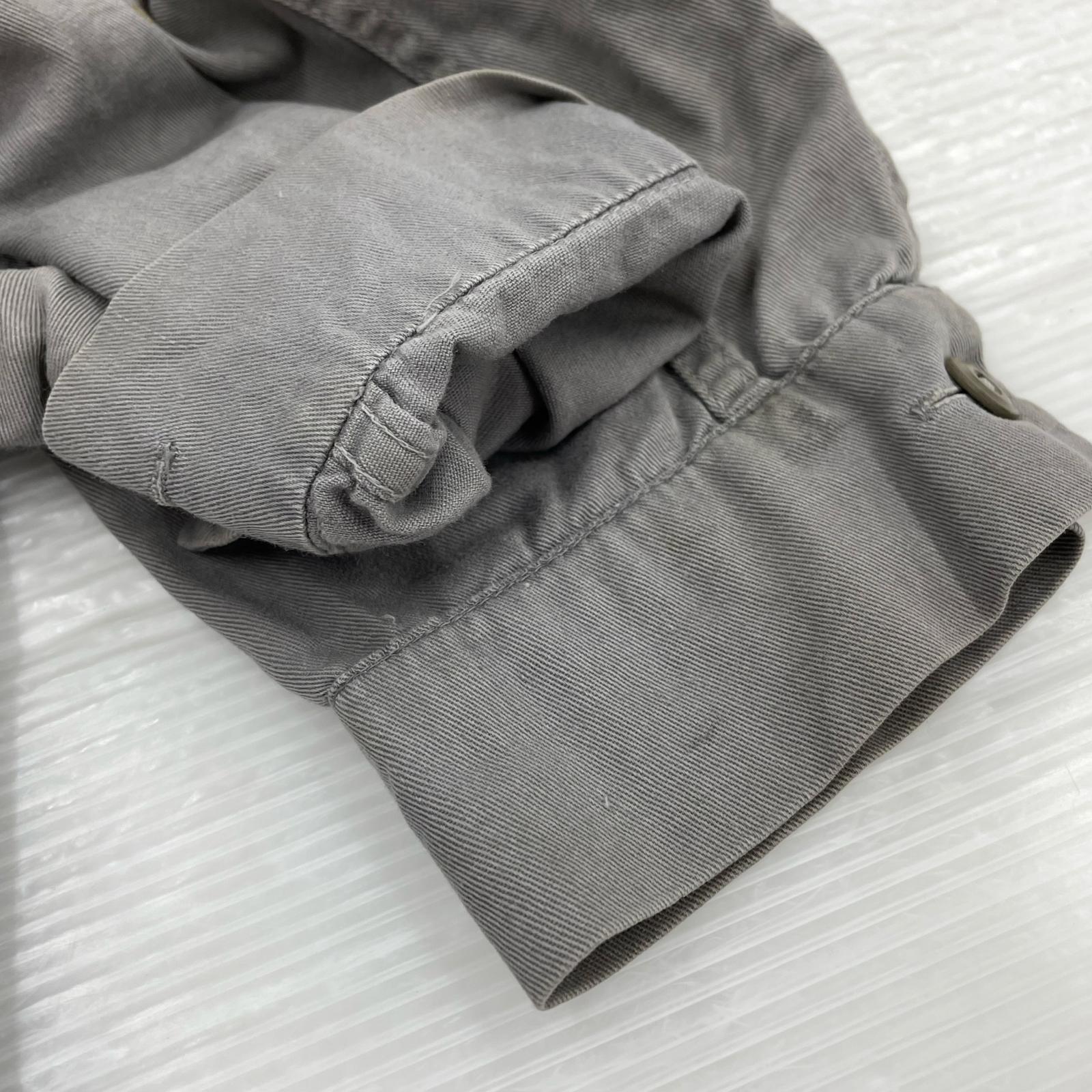長袖シャツ 50s UNION MADE チェーンステッチ ワークシャツ S グレー