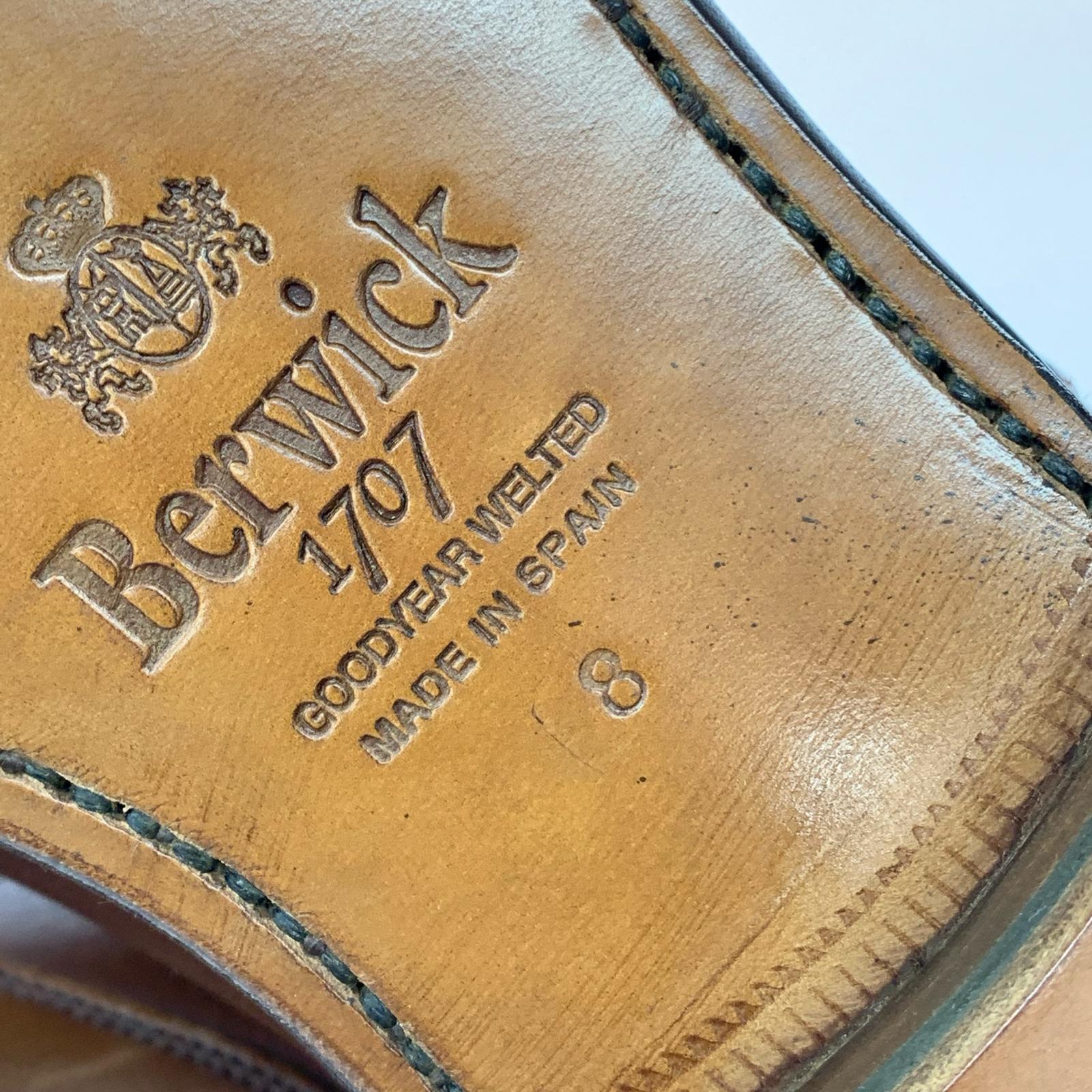 シューズ Berwick Leather Shoes BRW 26.5cm ブラウン