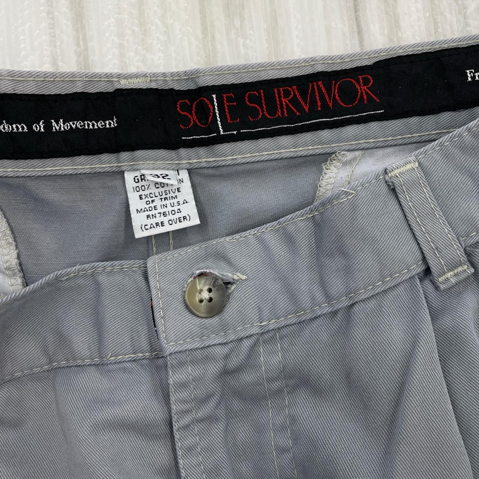 パンツ Gramicci 90s SOLE SURVIVOR タックチノパン グレー