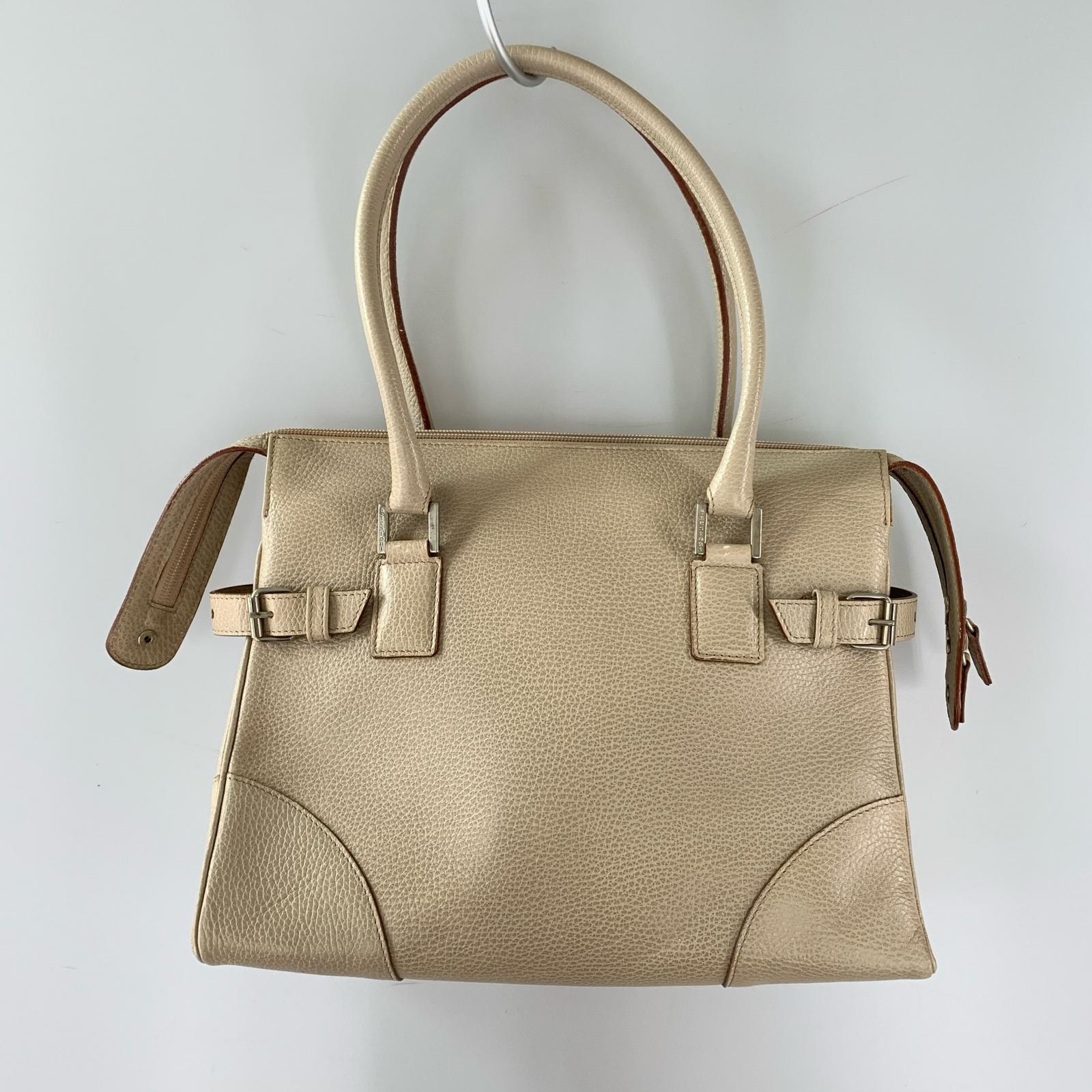 ショルダーバッグ a.testoni レザー ベージュ