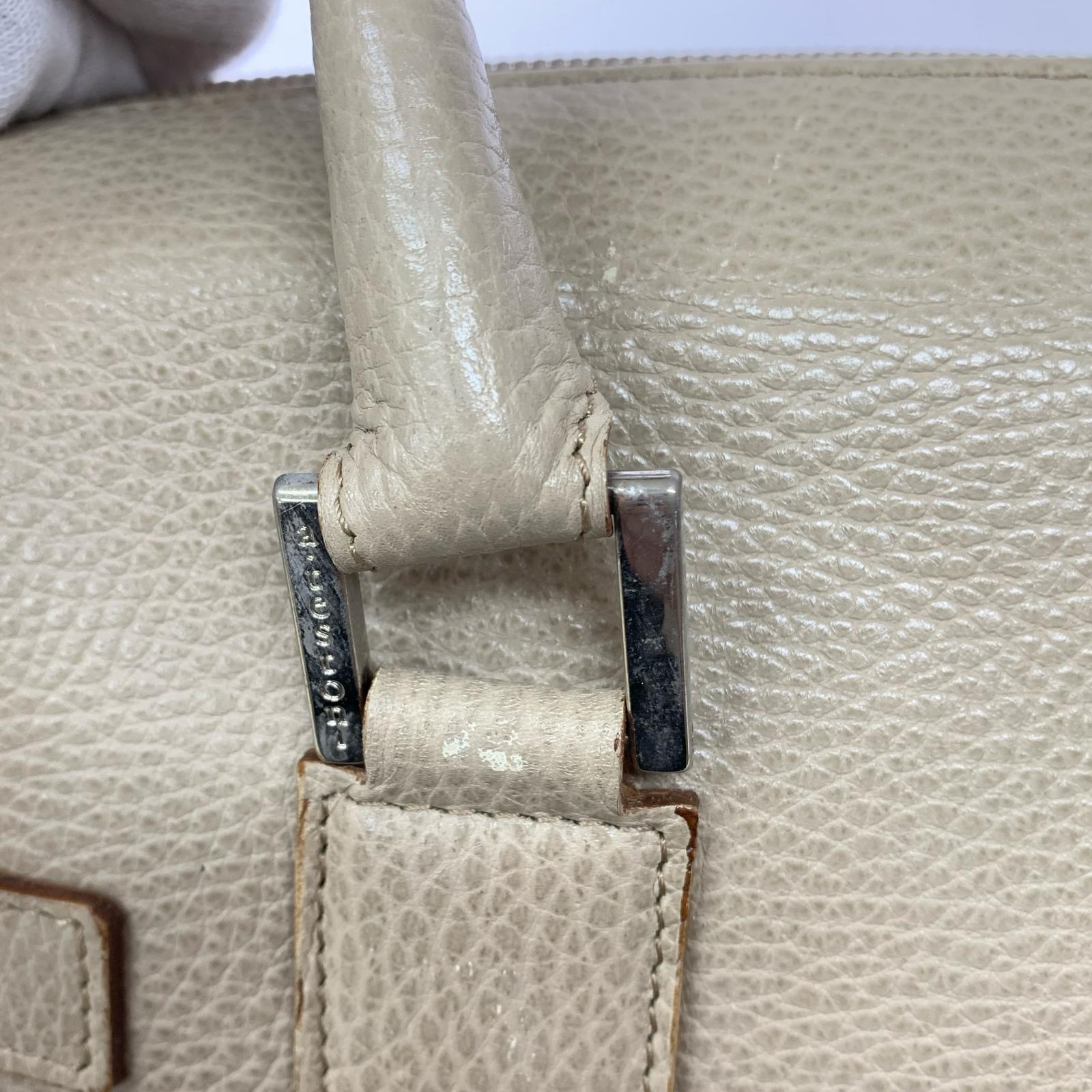 ショルダーバッグ a.testoni レザー ベージュ