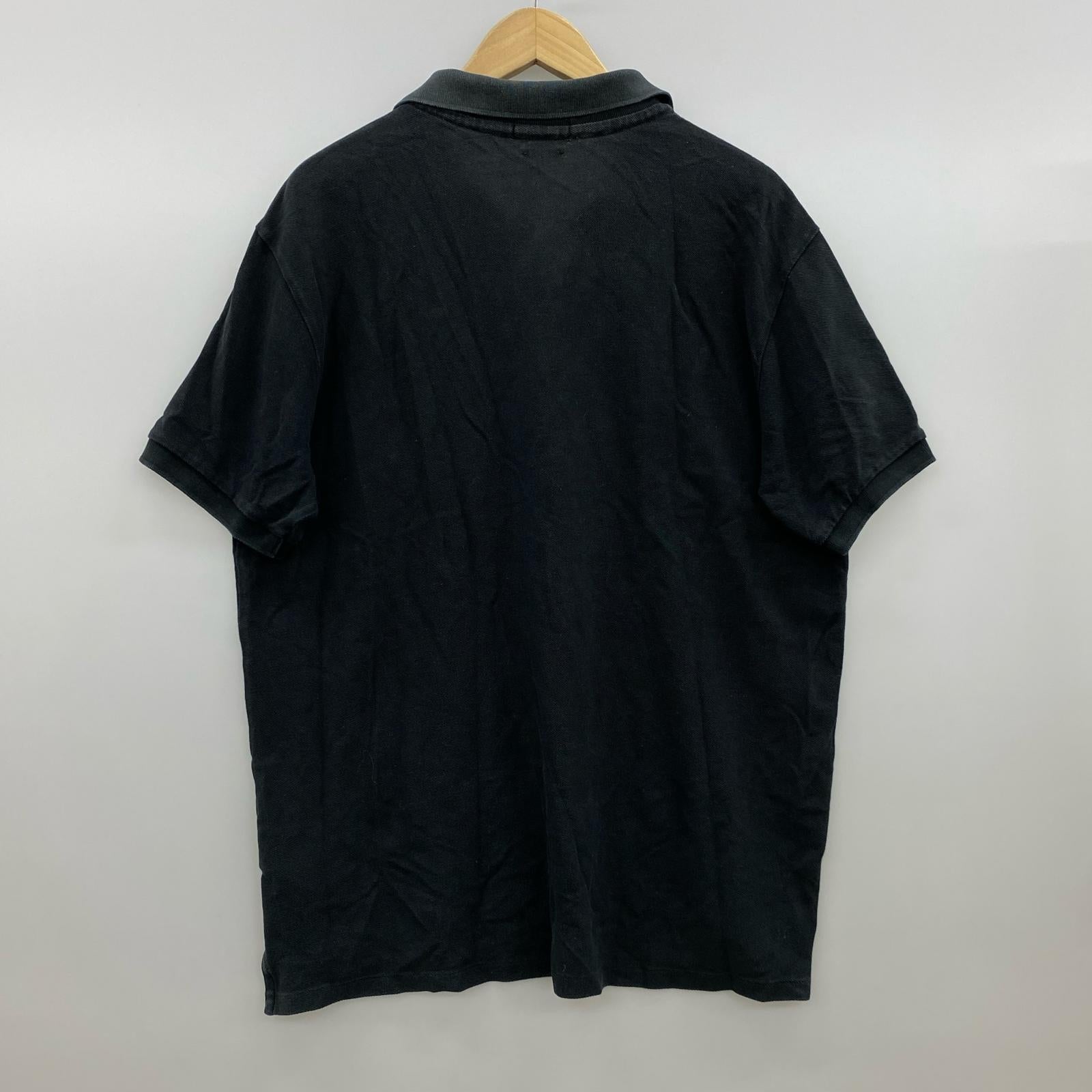 ポロシャツ cotton polo shirt XL BLK ブラック