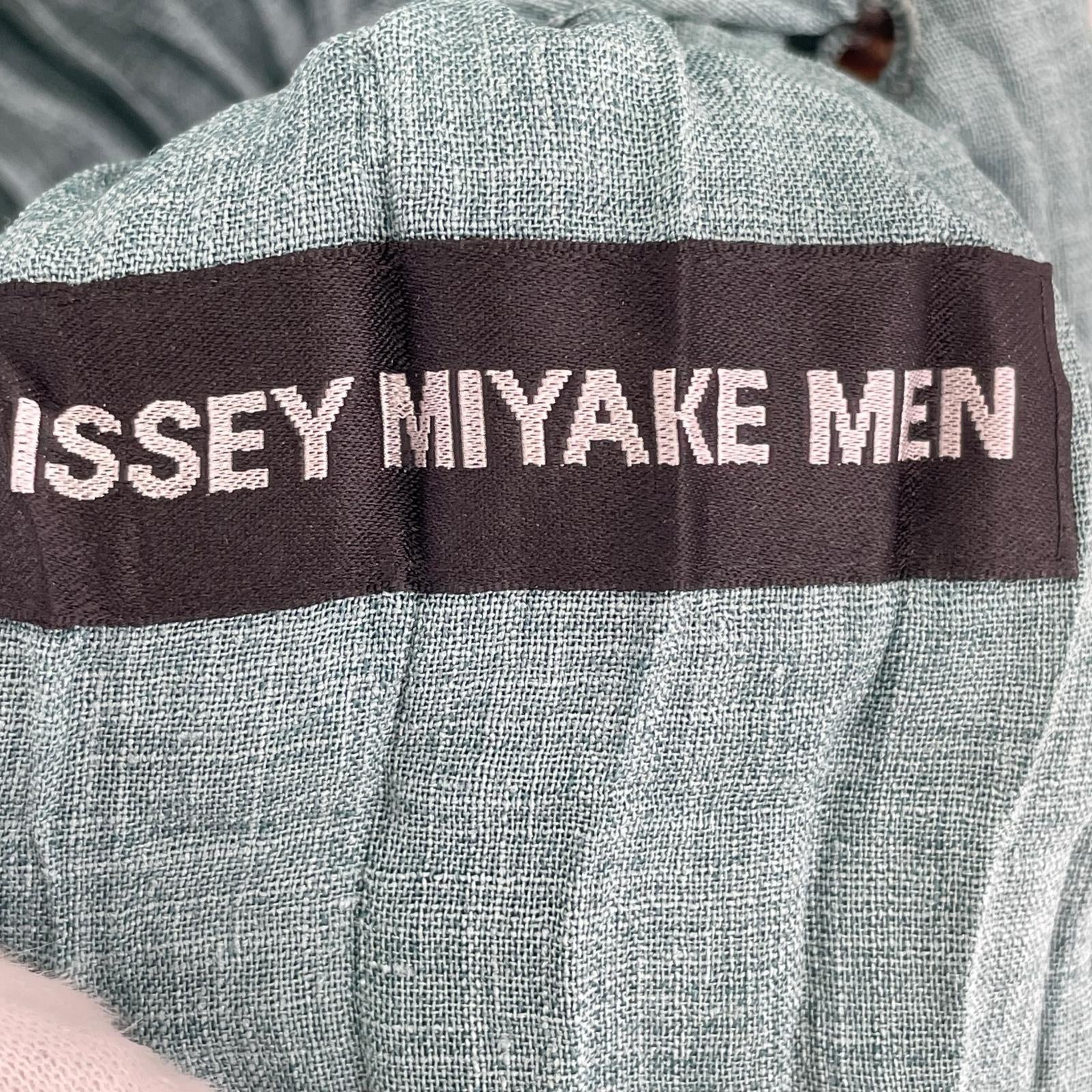 ジャケット ISSEY MIYAKE シワ加工プリーツシャツジャケット 2 グリーン グリーン