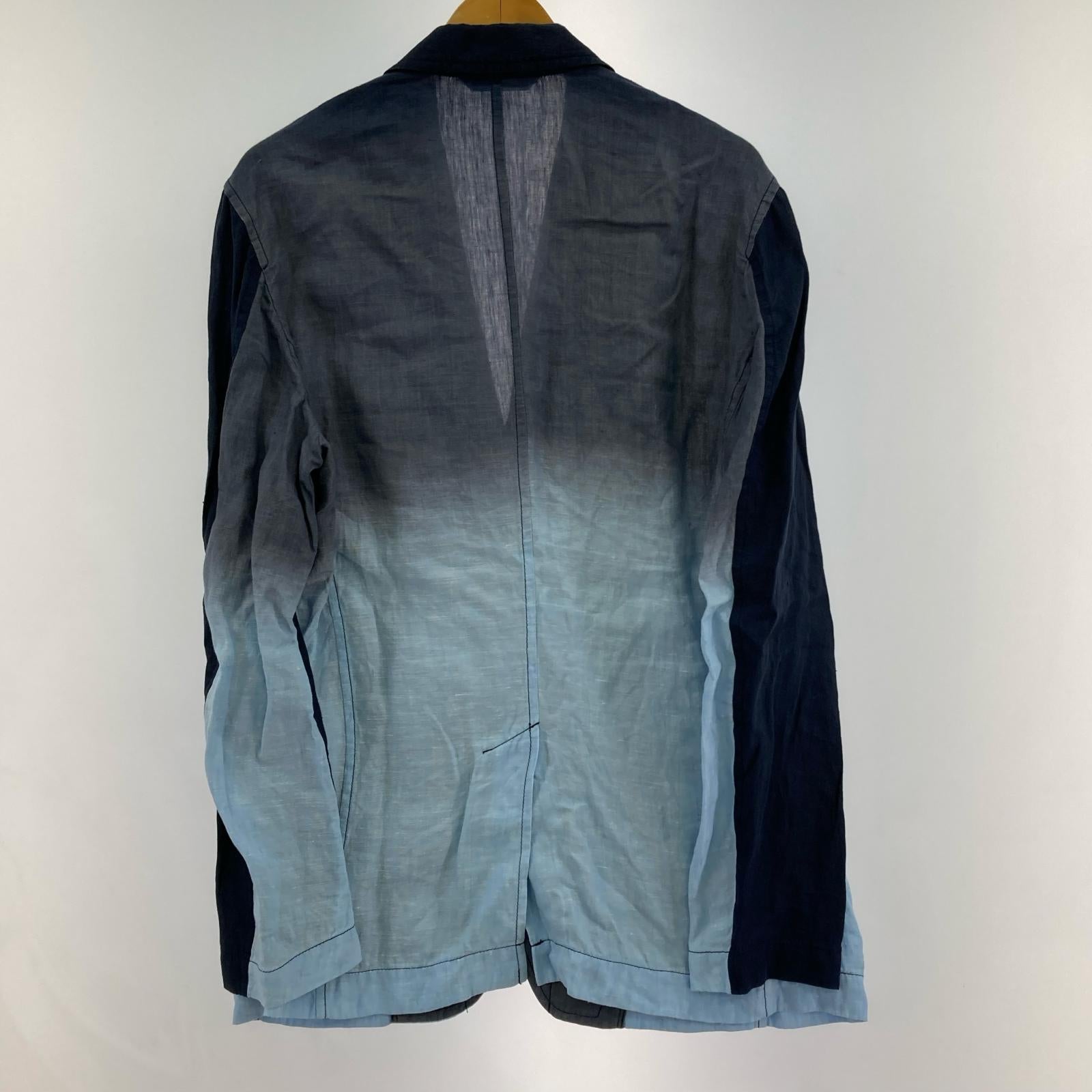 ジャケット ISSEY MIYAKE 名作 リネングラデーションジャケット 2 ブルー系