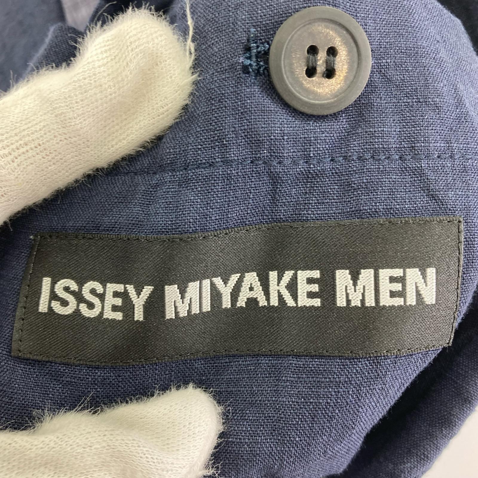 ジャケット ISSEY MIYAKE 名作 リネングラデーションジャケット 2 ブルー系