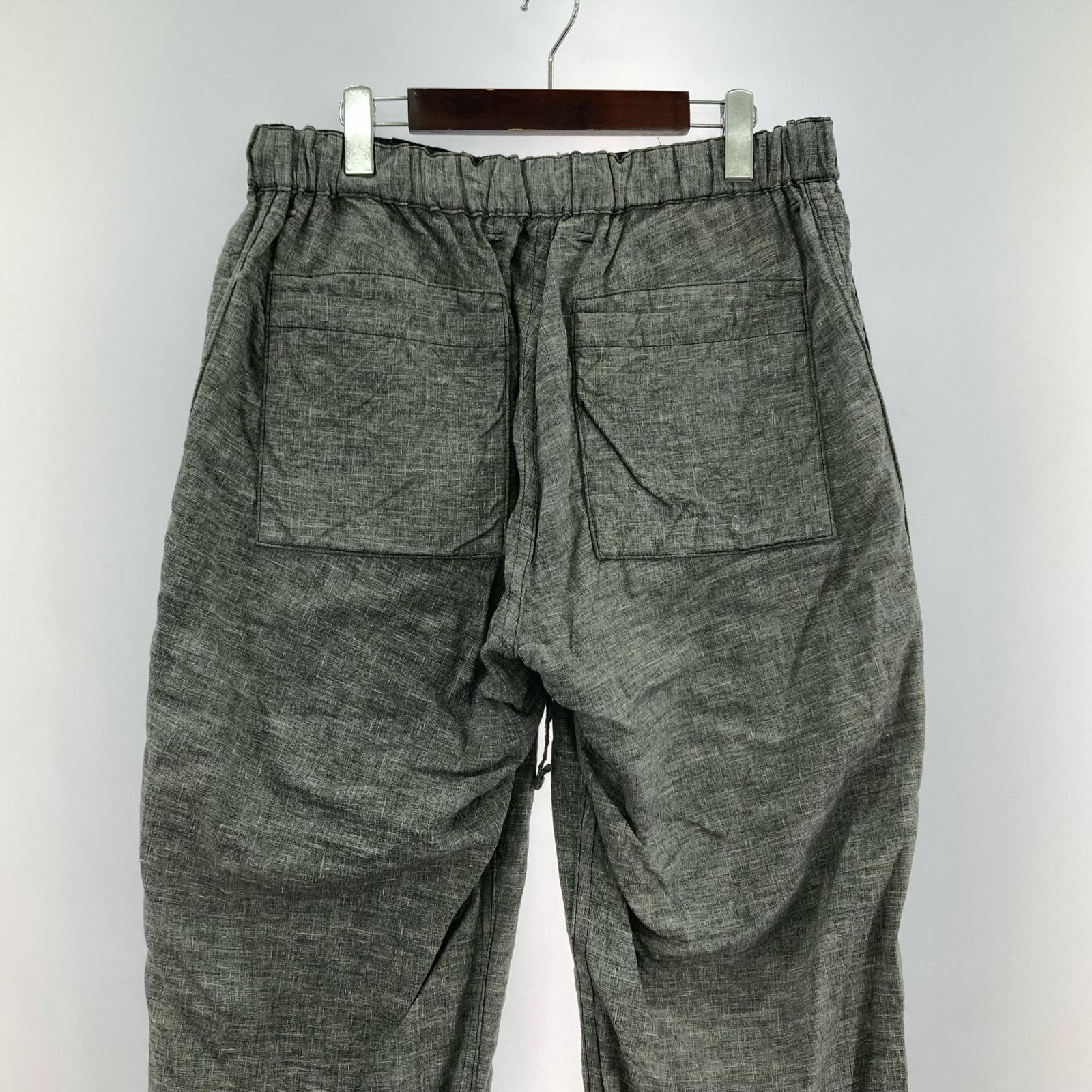 パンツ ISSEY MIYAKE リバーシブルリネンパンツ 3 ブラック×グレー
