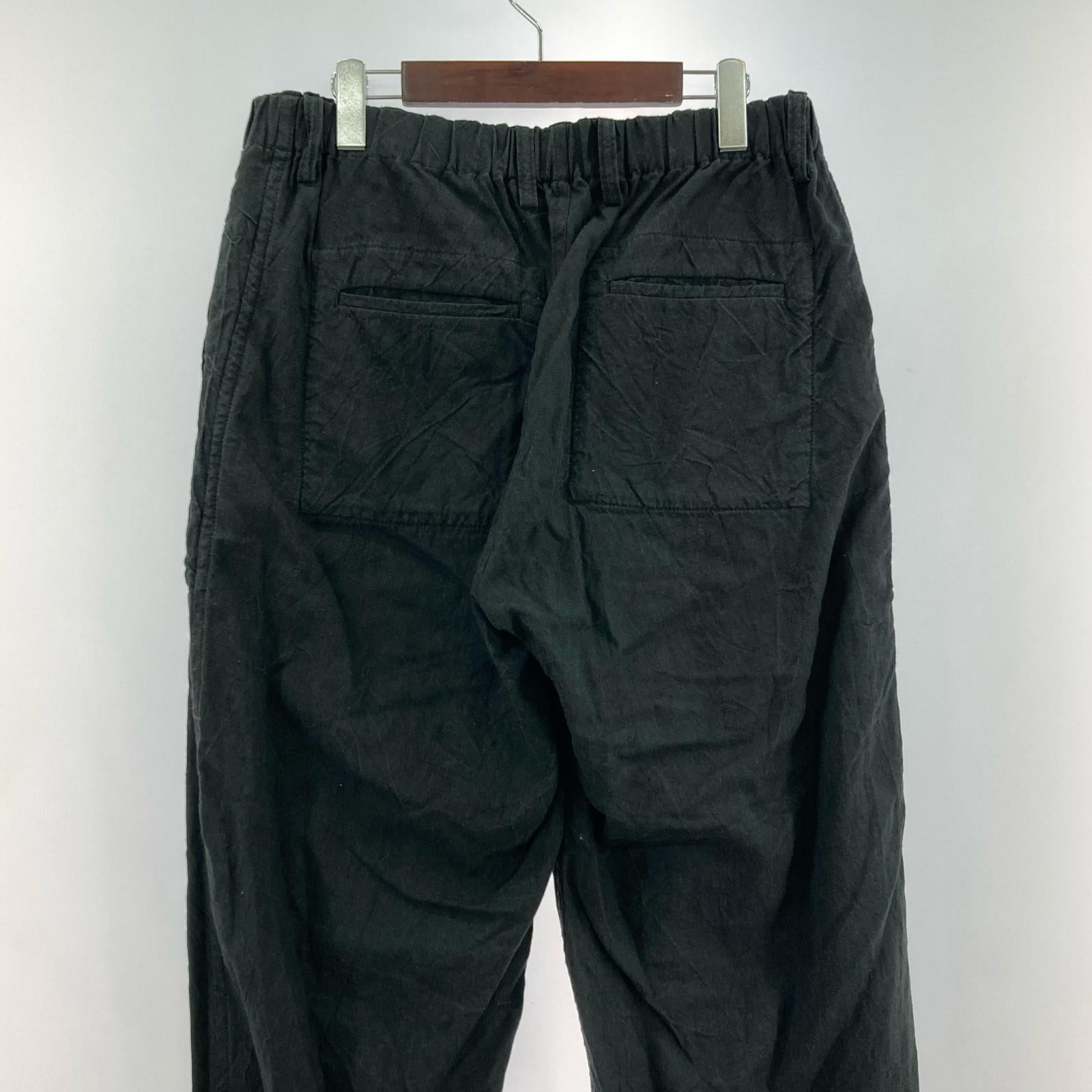 パンツ ISSEY MIYAKE リバーシブルリネンパンツ 3 ブラック×グレー