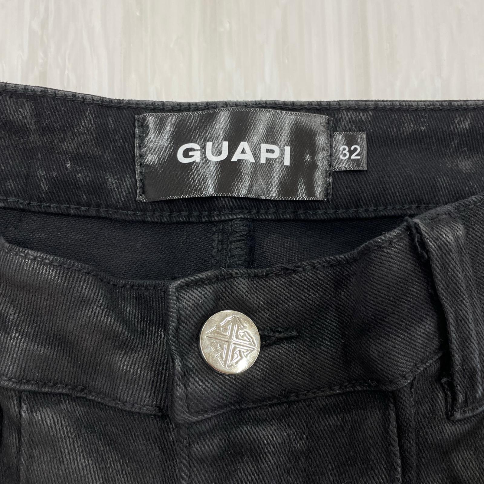 パンツ GUAPI CELTIC WAXED DENIM(W32) 32 ブラック