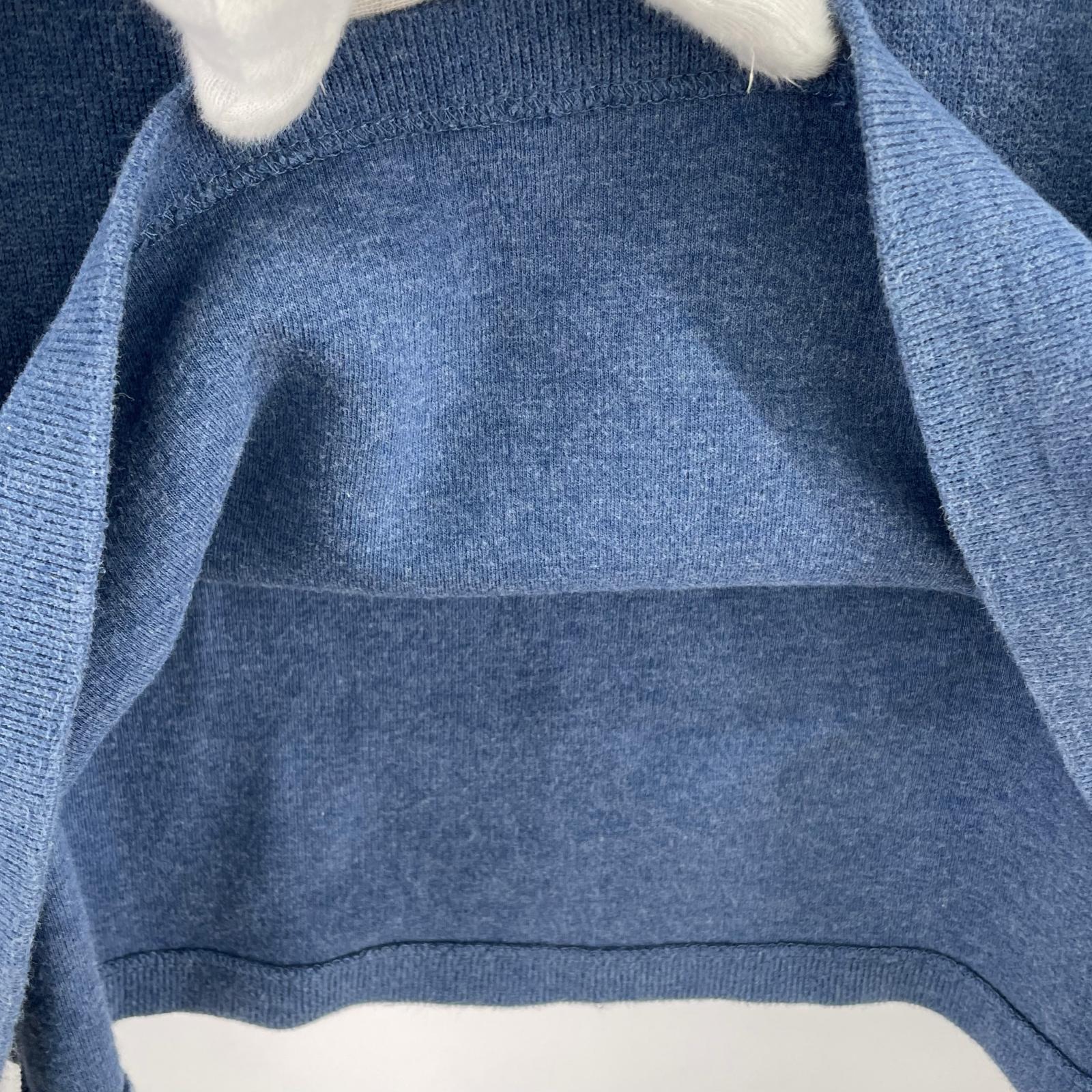 スウェット ハーフジップスウェット 青 XXL
