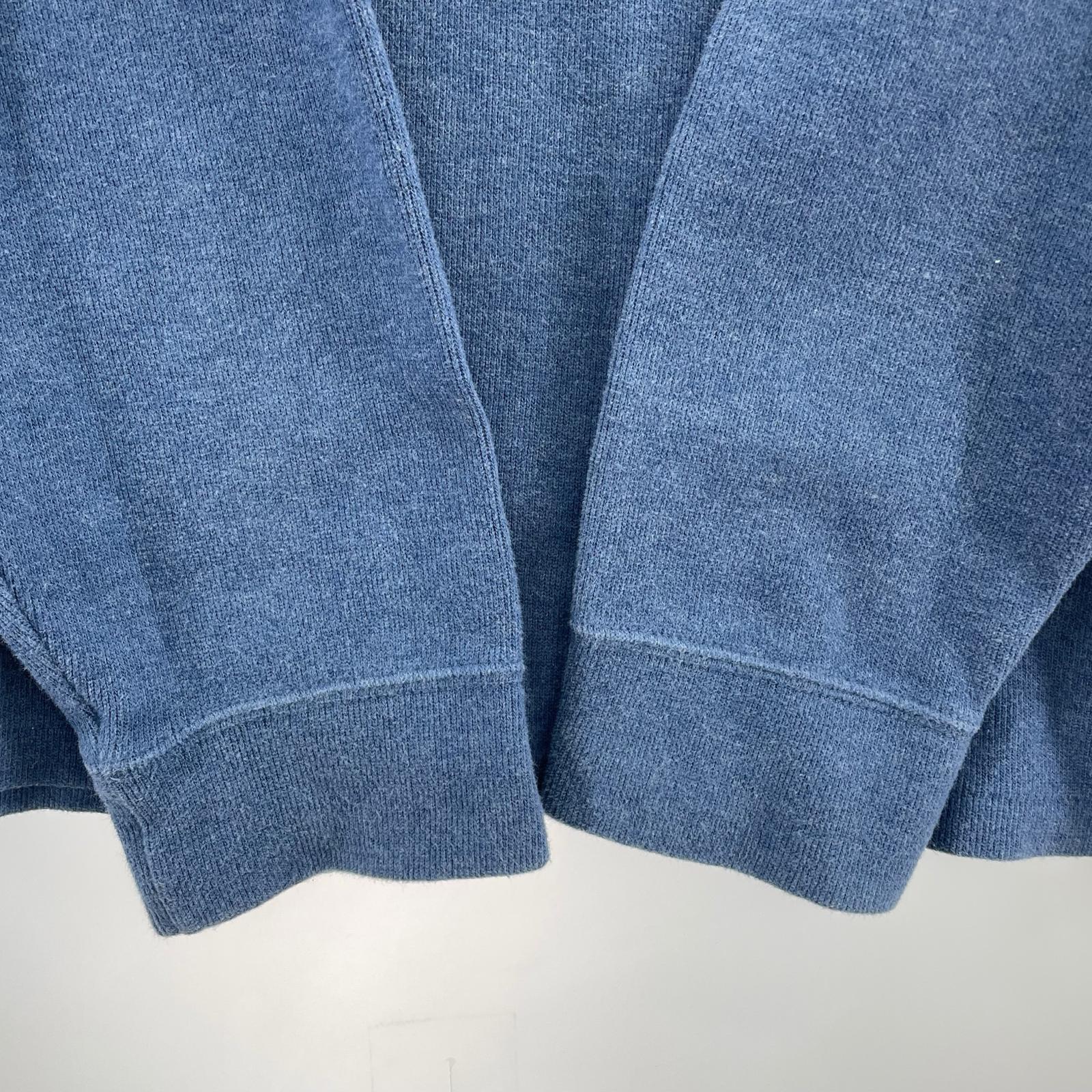 スウェット ハーフジップスウェット 青 XXL