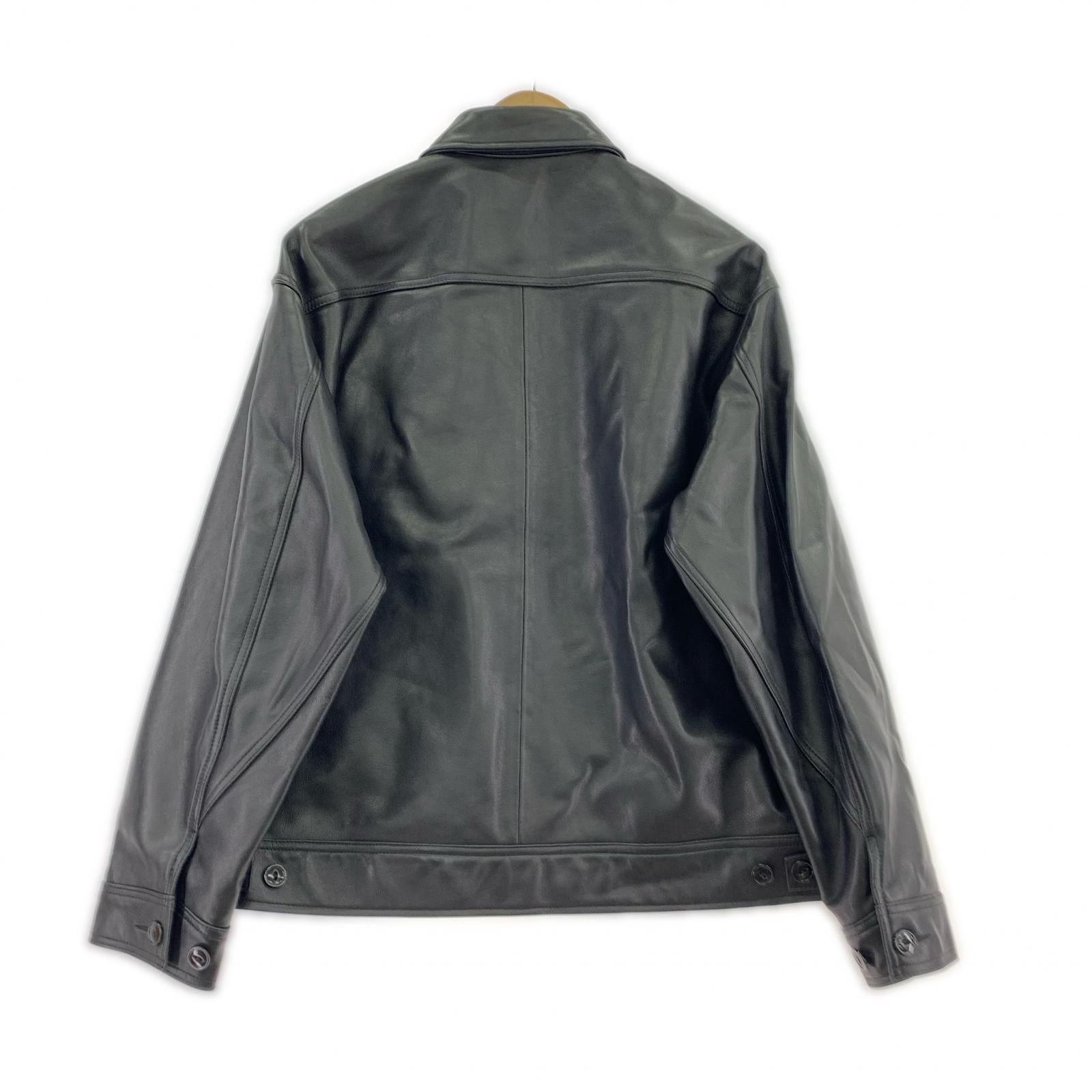 レザージャケット Lee リー 別注 91-B Lamb Leather Jacket-M M ブラック
