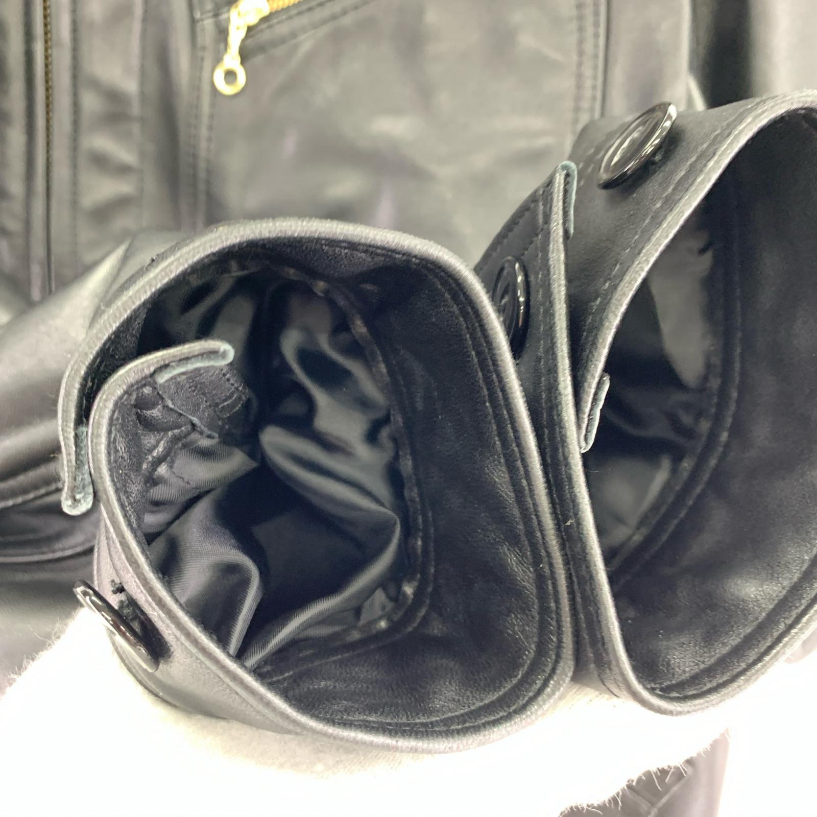 レザージャケット Lee リー 別注 91-B Lamb Leather Jacket-M M ブラック