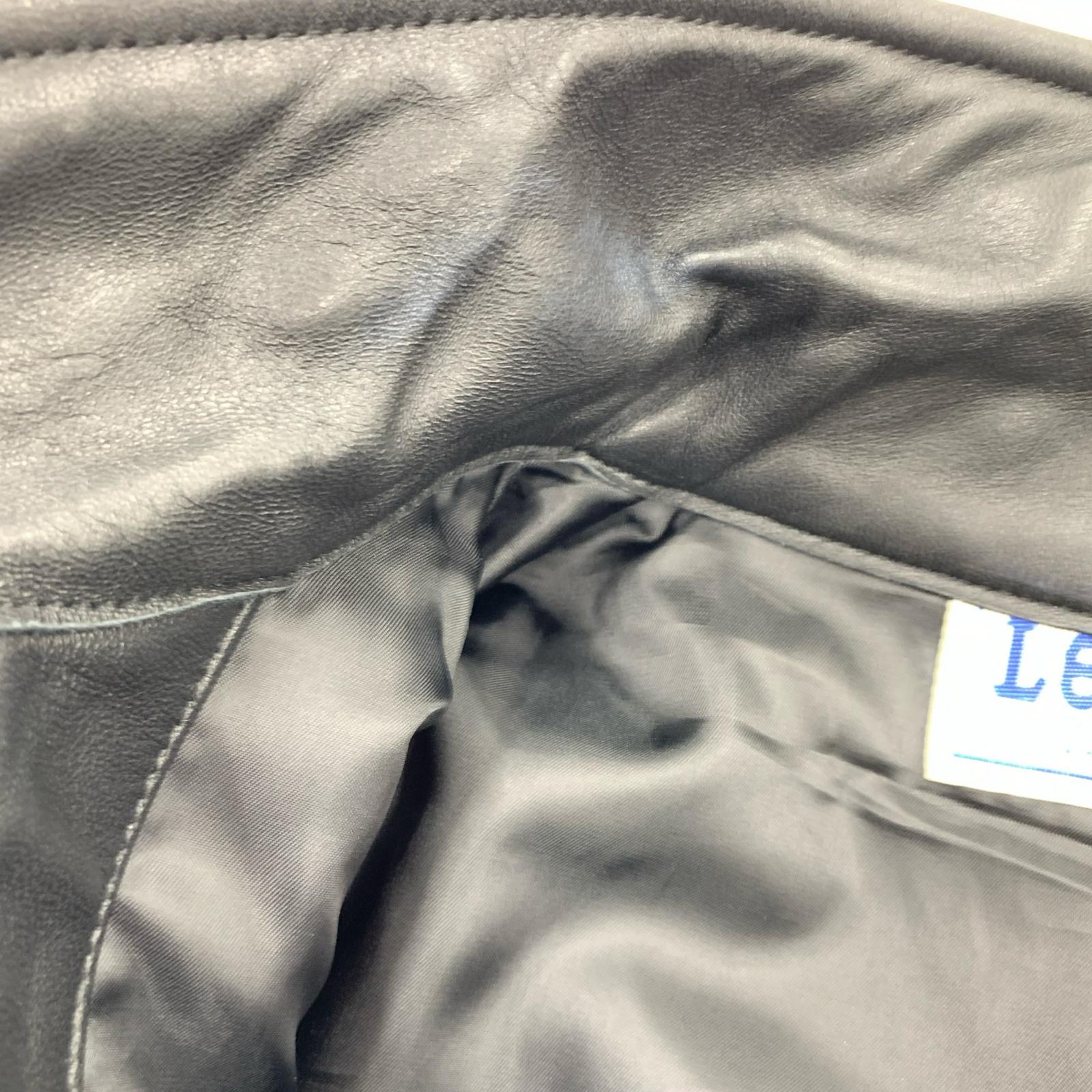 レザージャケット Lee リー 別注 91-B Lamb Leather Jacket-M M ブラック
