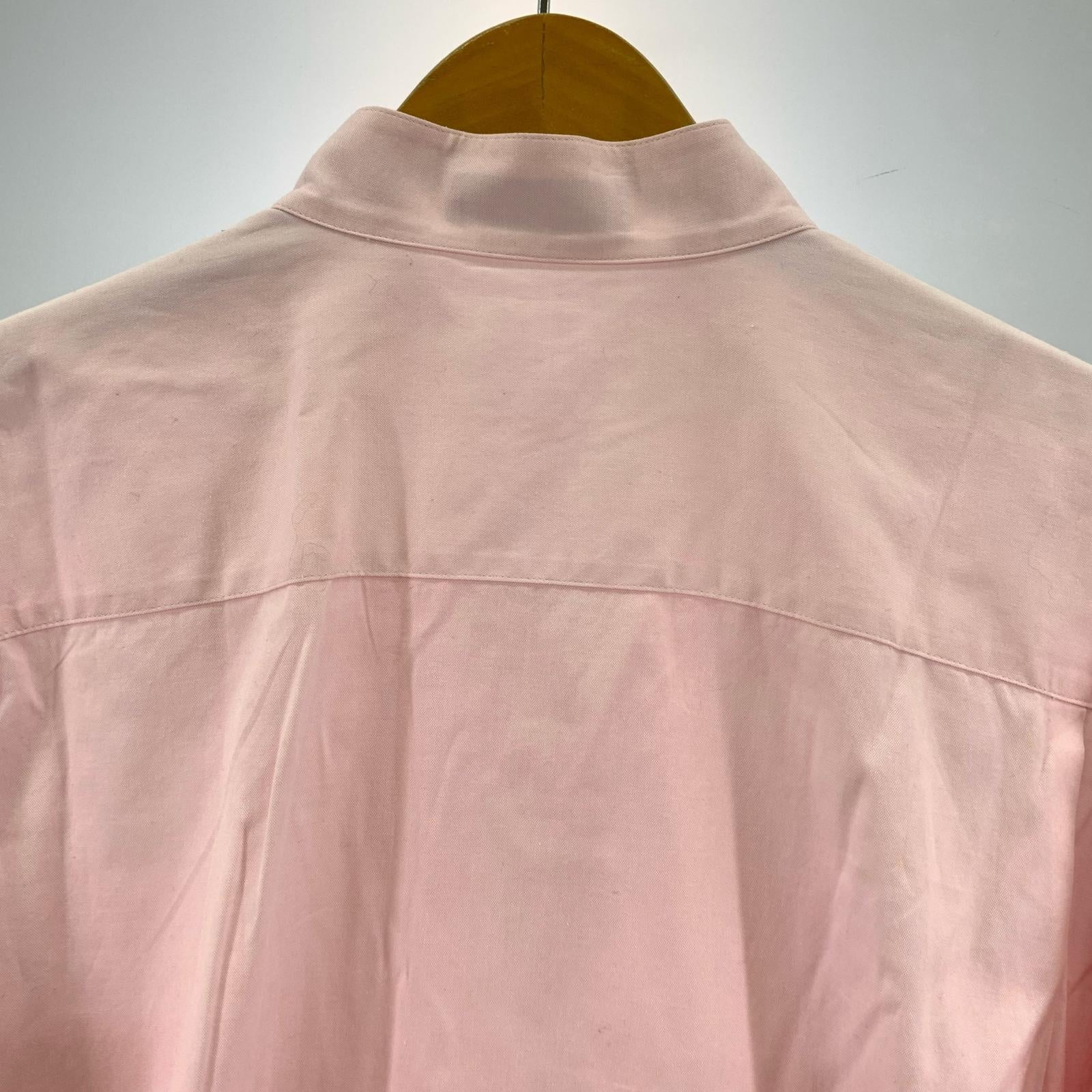 長袖シャツ ISSEY MIYAKE スタンドカラー 比翼 オックスシャツ M ピンク M