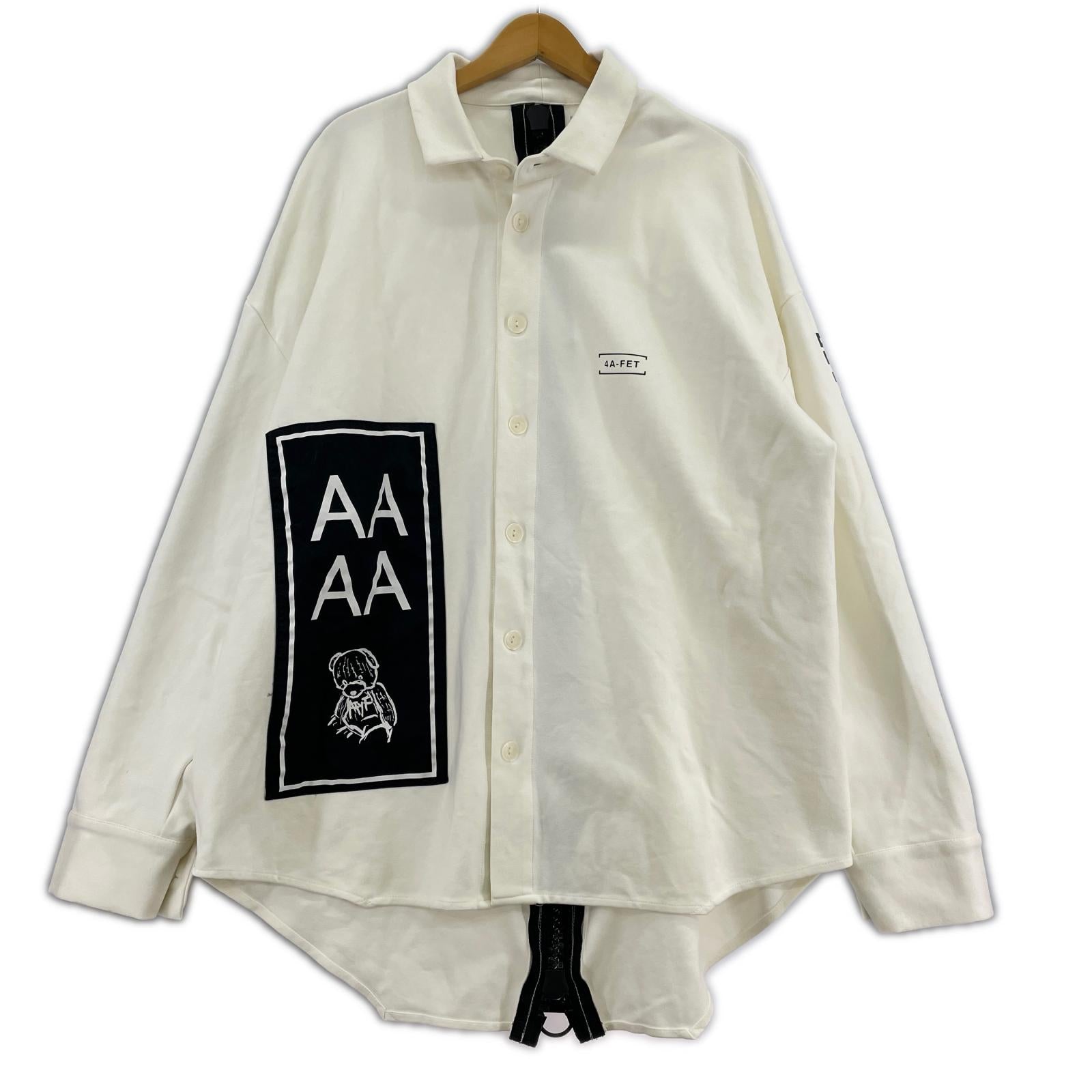 長袖シャツ AFYF rovtski バックジップデザイン (F) ホワイト