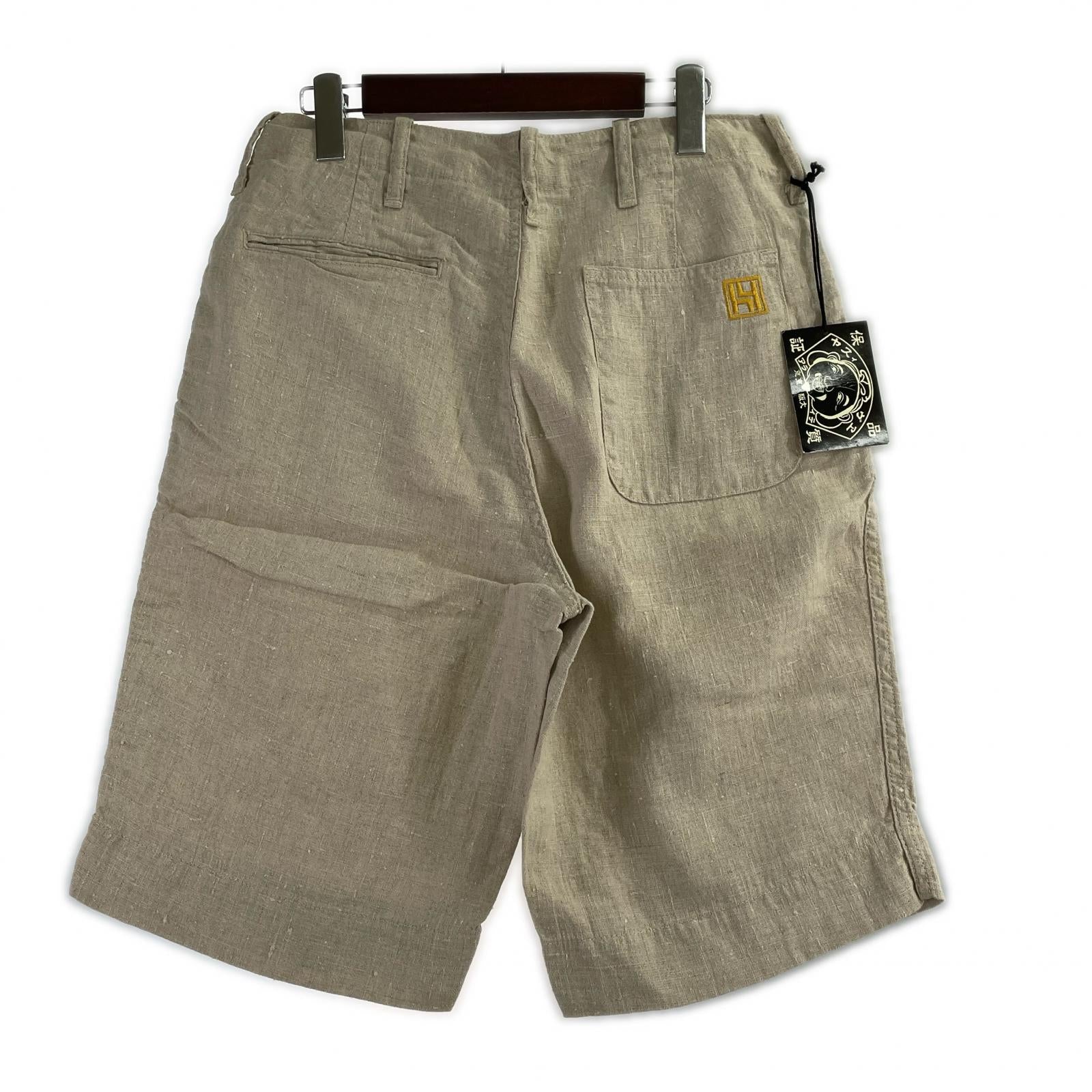 ショートパンツ YAMANE LINEN SHORTS W32 ベージュ 32 ベージュ