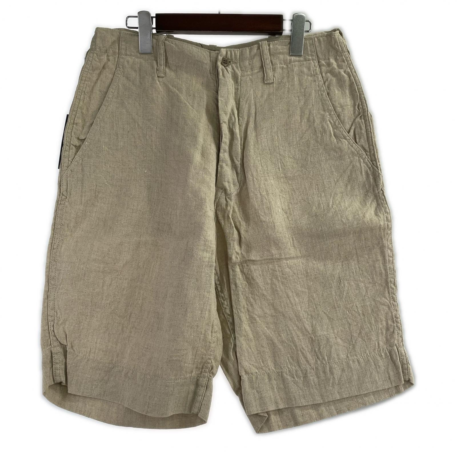 ショートパンツ YAMANE LINEN SHORTS W32 ベージュ 32 ベージュ