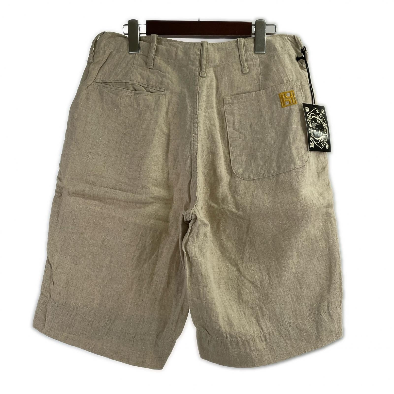 ショートパンツ YAMANE LINEN SHORTS W32 ベージュ 32 ベージュ