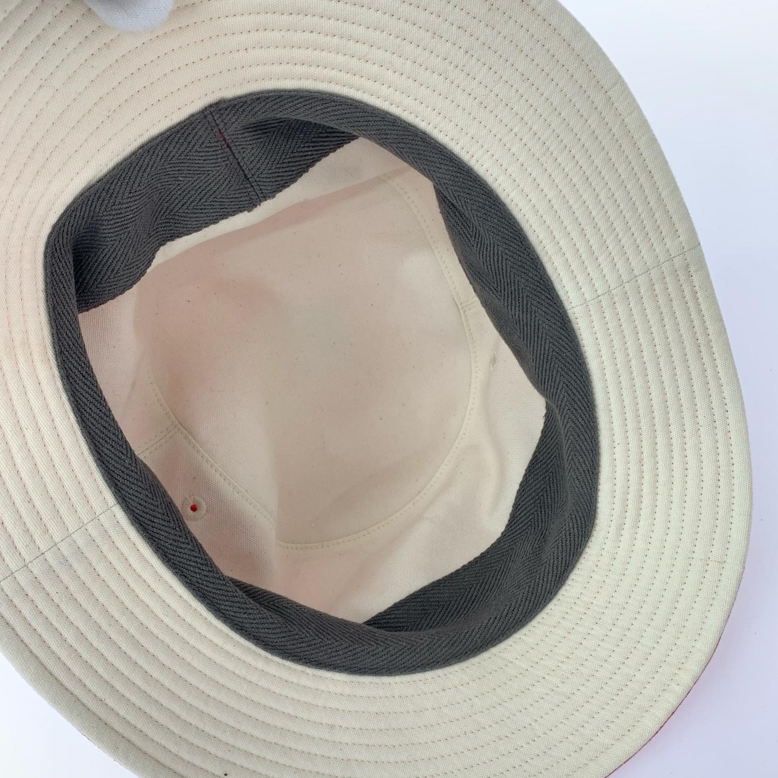 ハット EVISU SAFARI HAT REVERSIBLE レッド×アイボリー