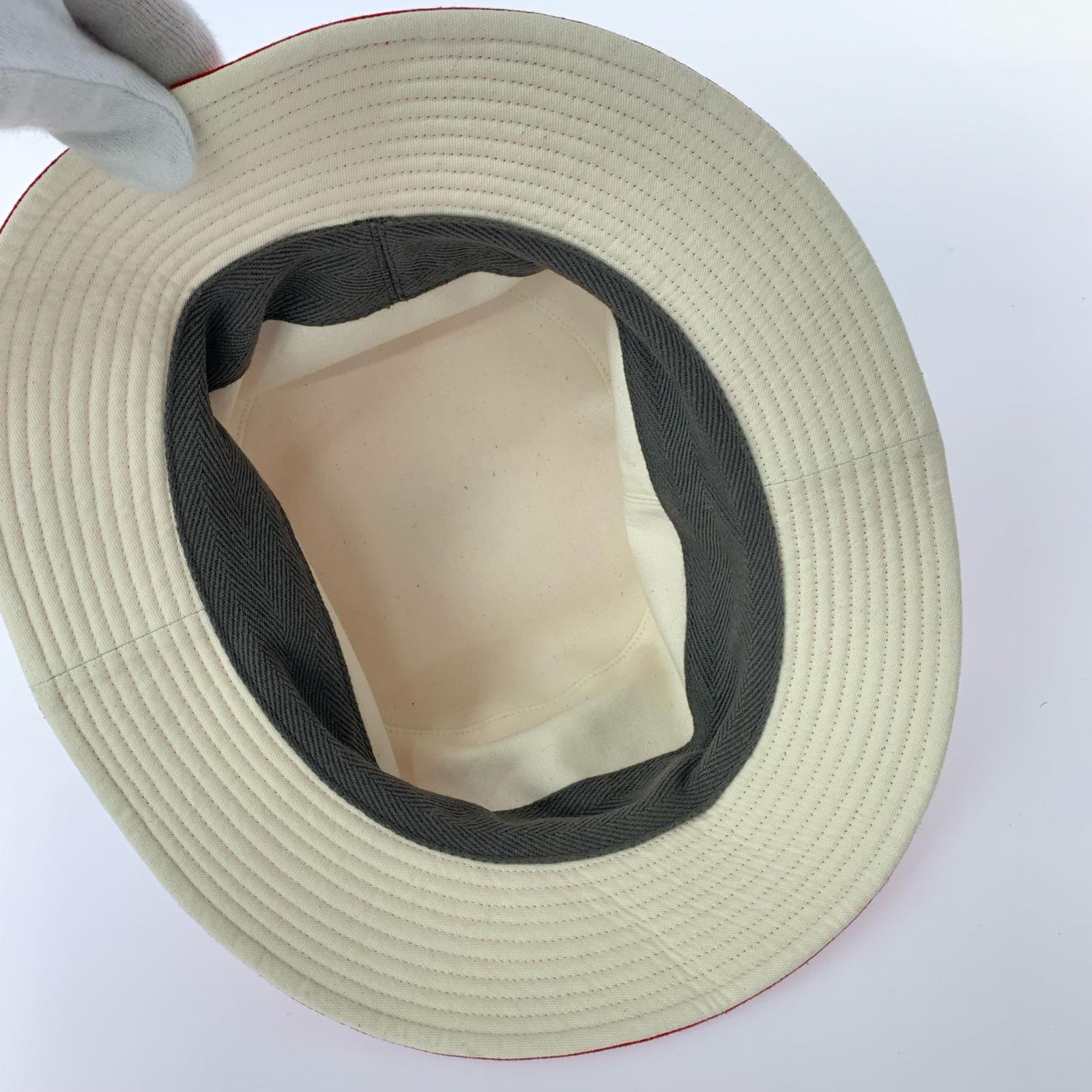 ハット EVISU SAFARI HAT REVERSIBLE レッド×アイボリー