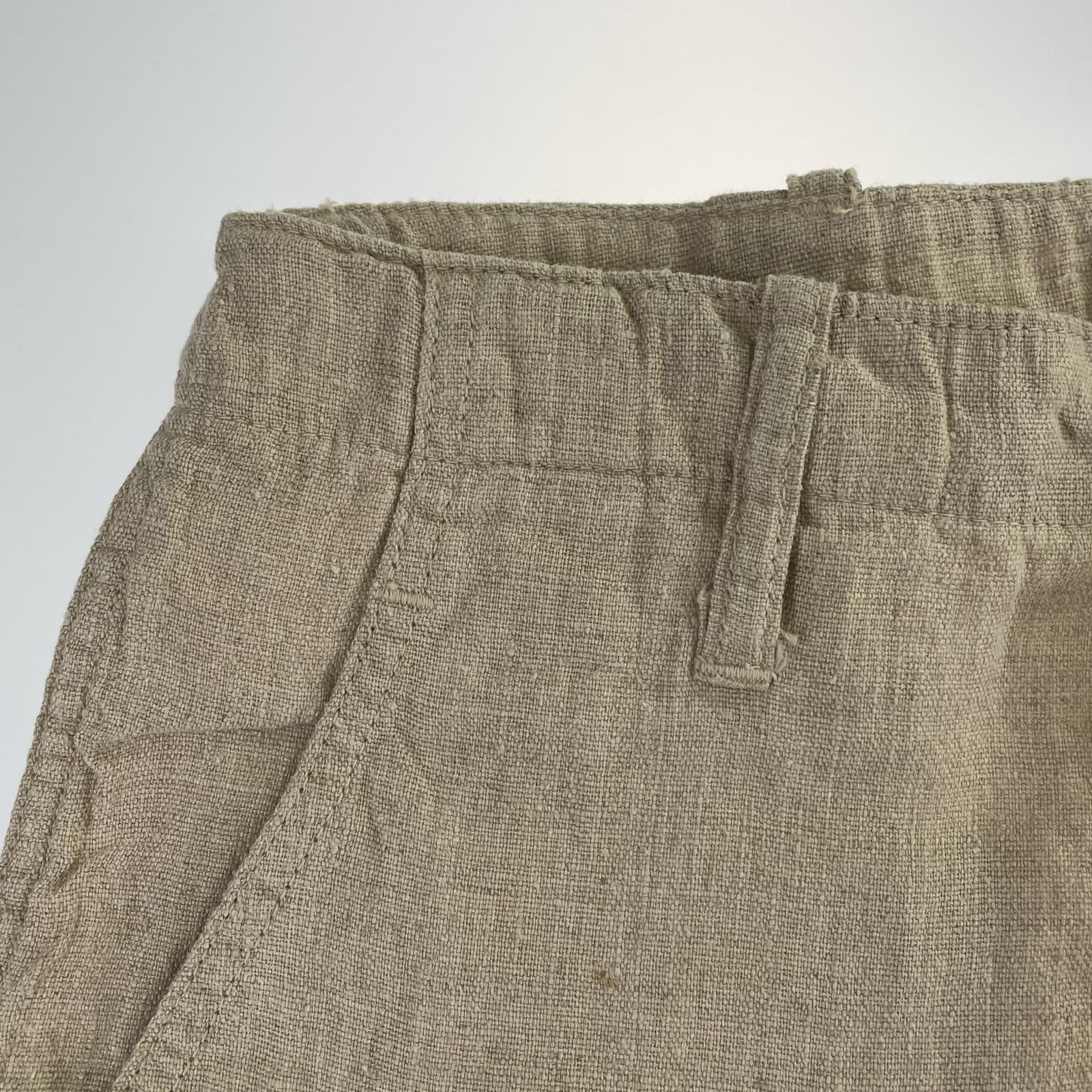 ショートパンツ YAMANE LINEN SHORTS W28 ベージュ 30 ベージュ