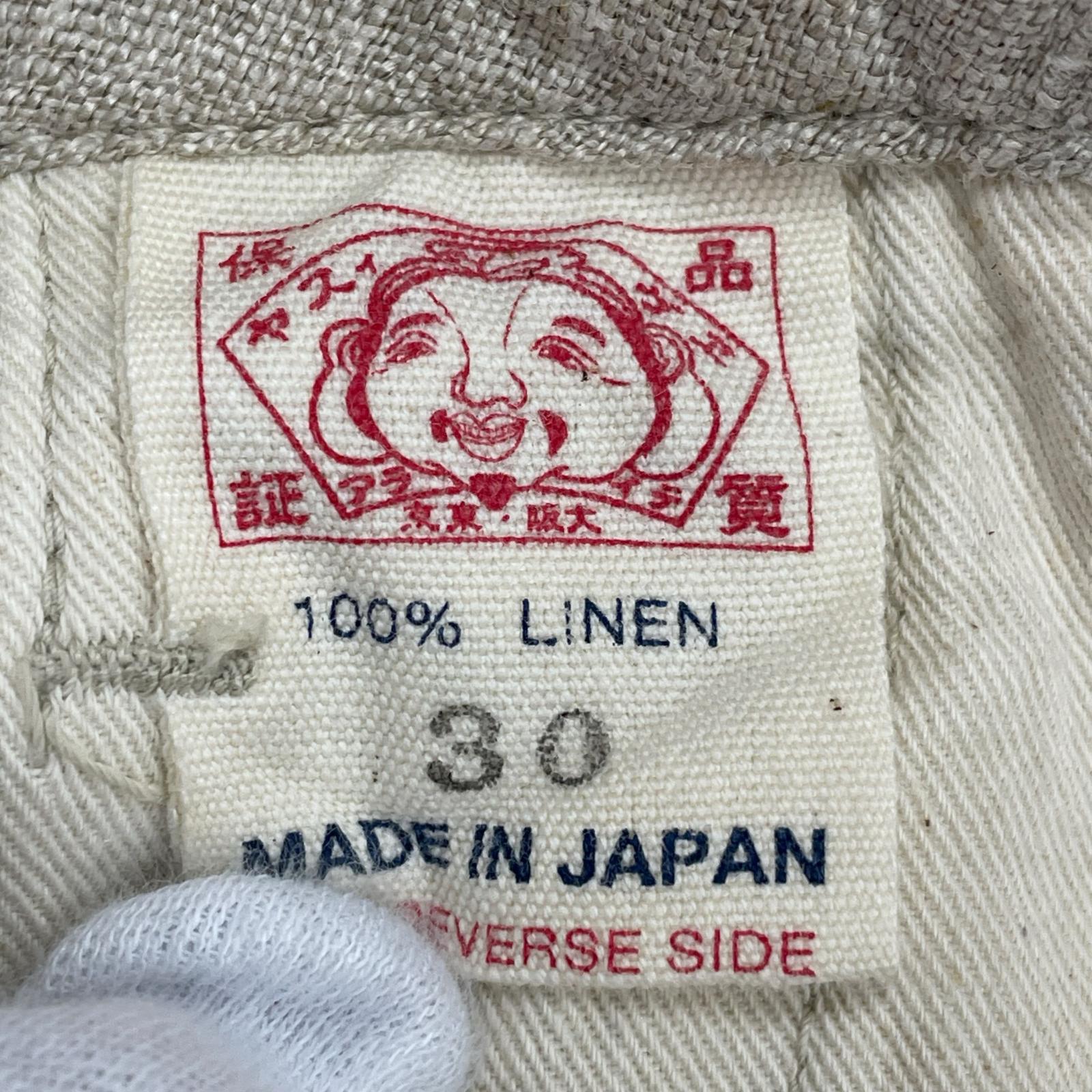 ショートパンツ YAMANE LINEN SHORTS W28 ベージュ 30 ベージュ