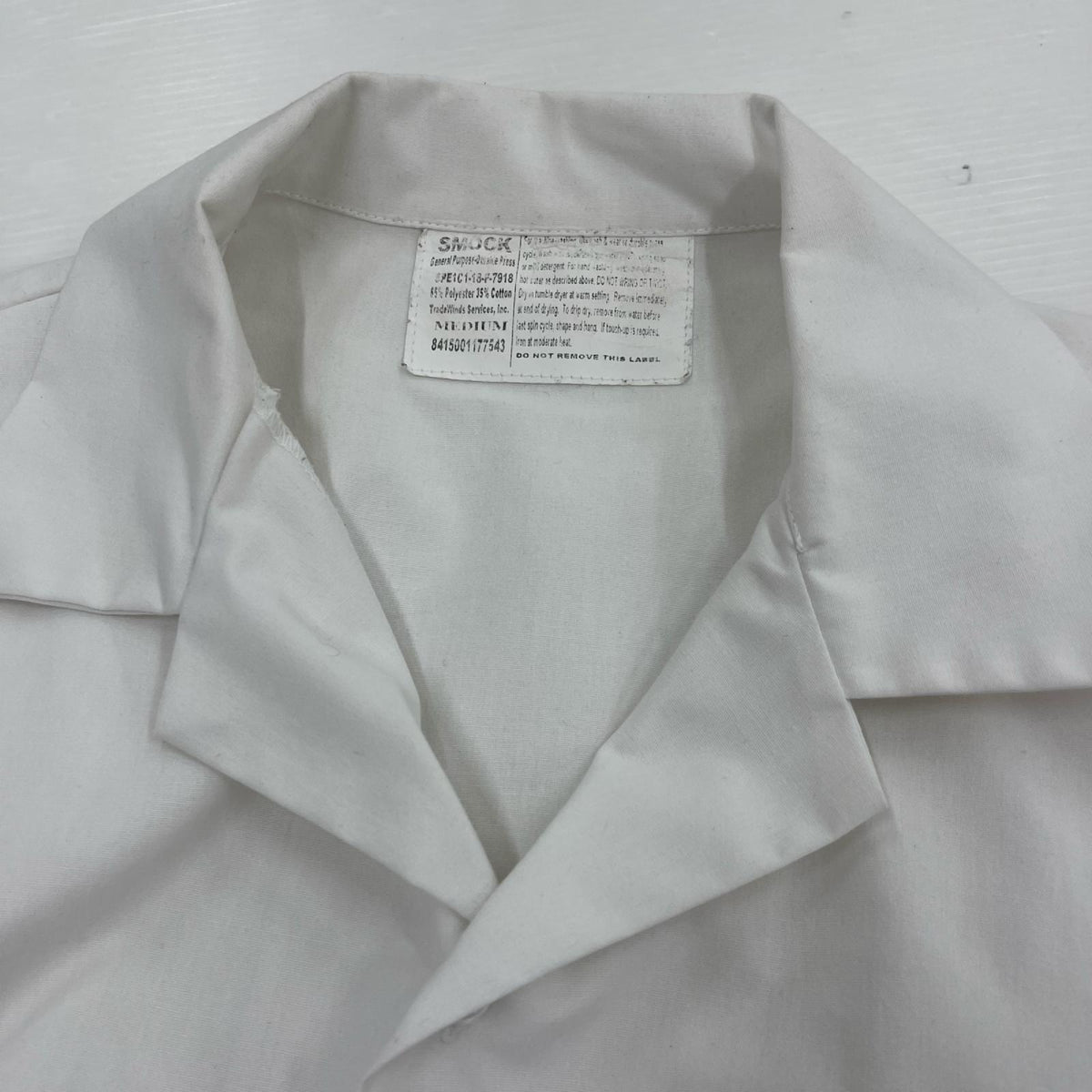 長袖シャツ SMOCK メディカルシャツ M ホワイト