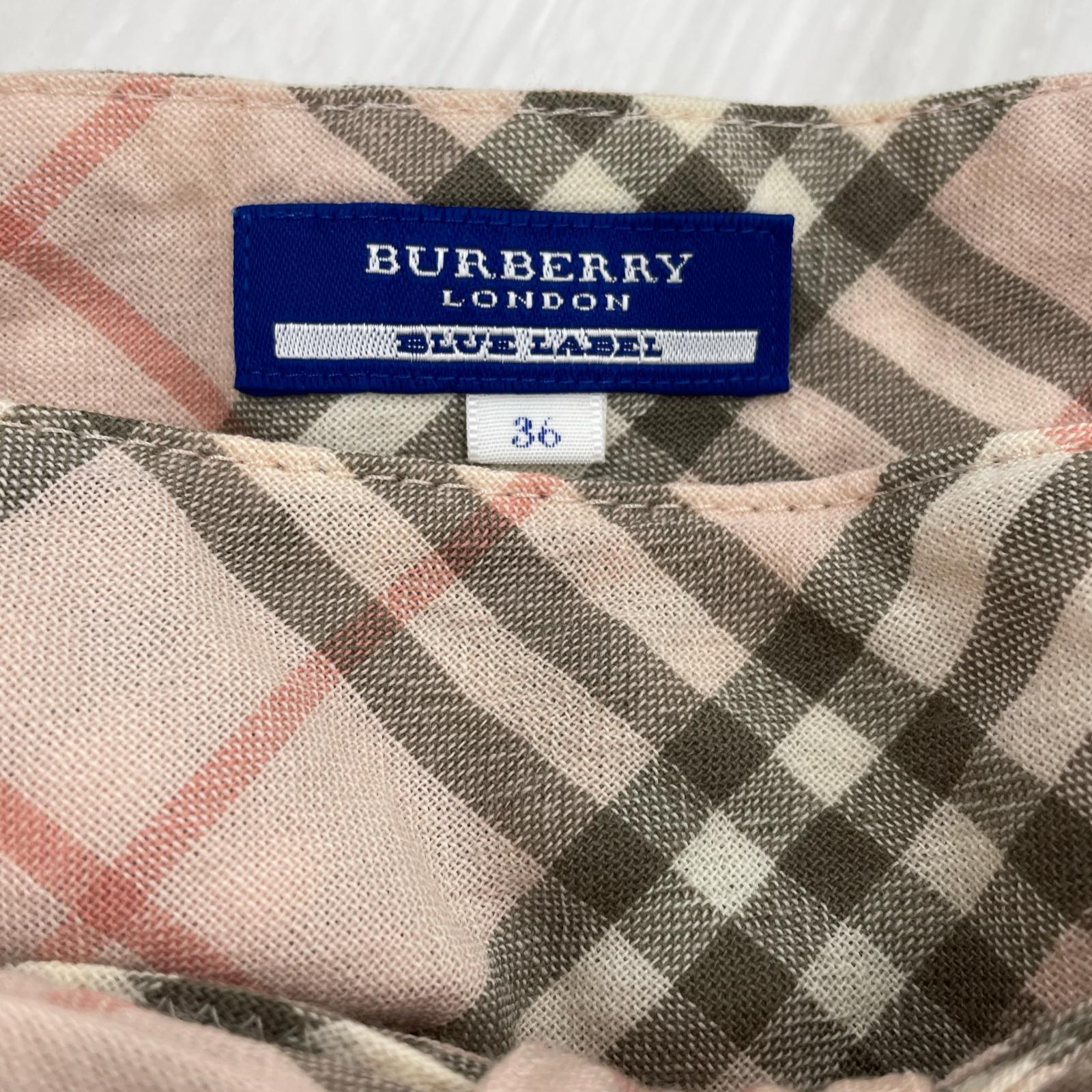 ミニスカート BURBERRY BLUE LABEL ダブルフリルスカート チェック