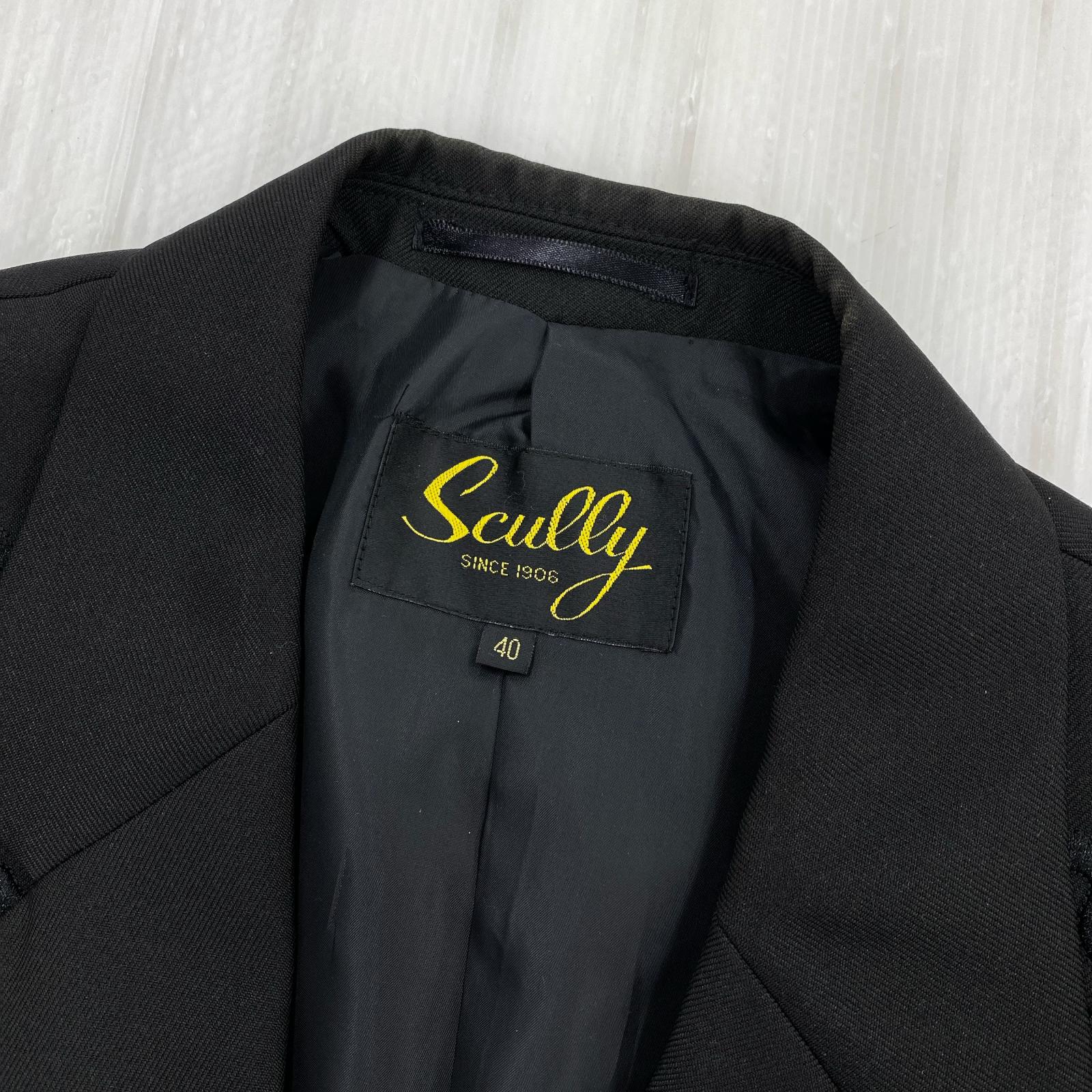 テーラードジャケット Scully ウエスタン 黒 40 40 ブラック