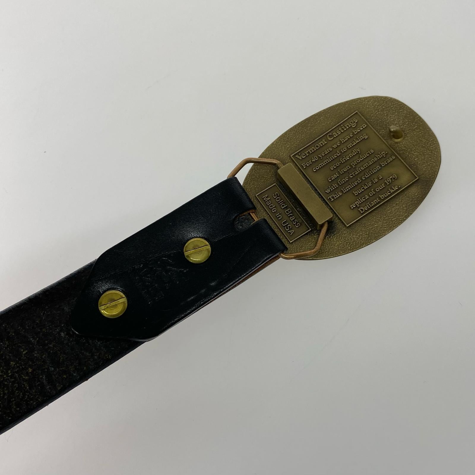 その他アクセサリー ALZUNI ブラスバックル レザーベルト 黒 ブラック