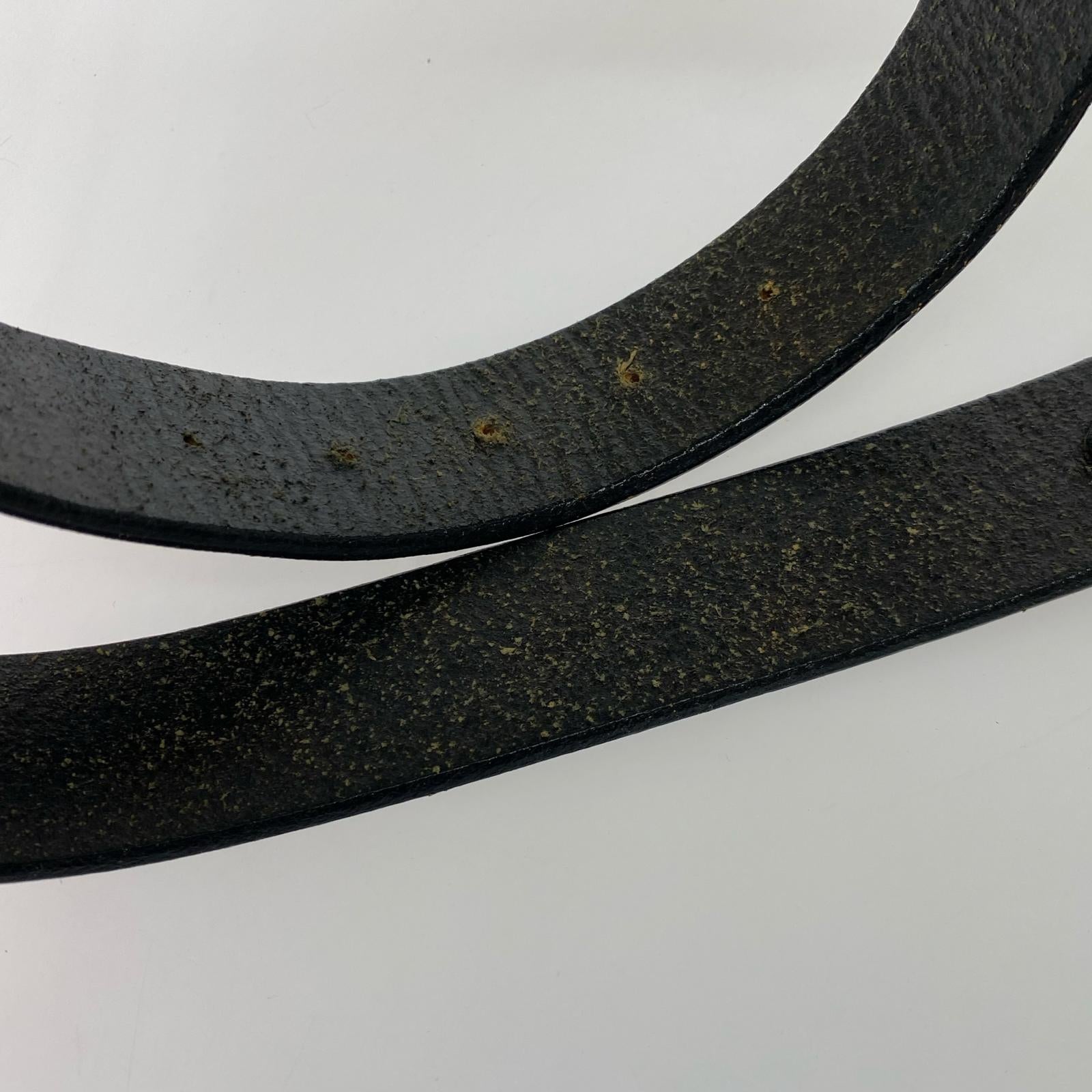 その他アクセサリー ALZUNI ブラスバックル レザーベルト 黒 ブラック