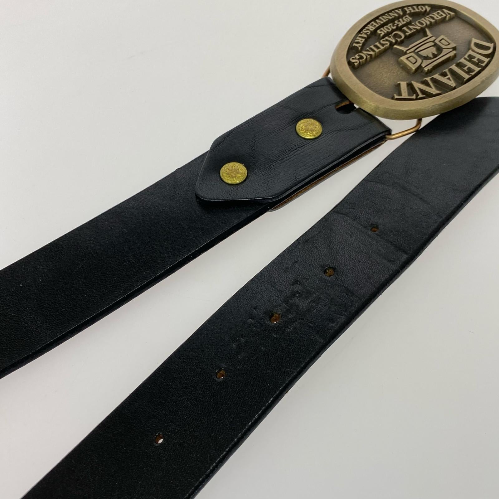 その他アクセサリー ALZUNI ブラスバックル レザーベルト 黒 ブラック