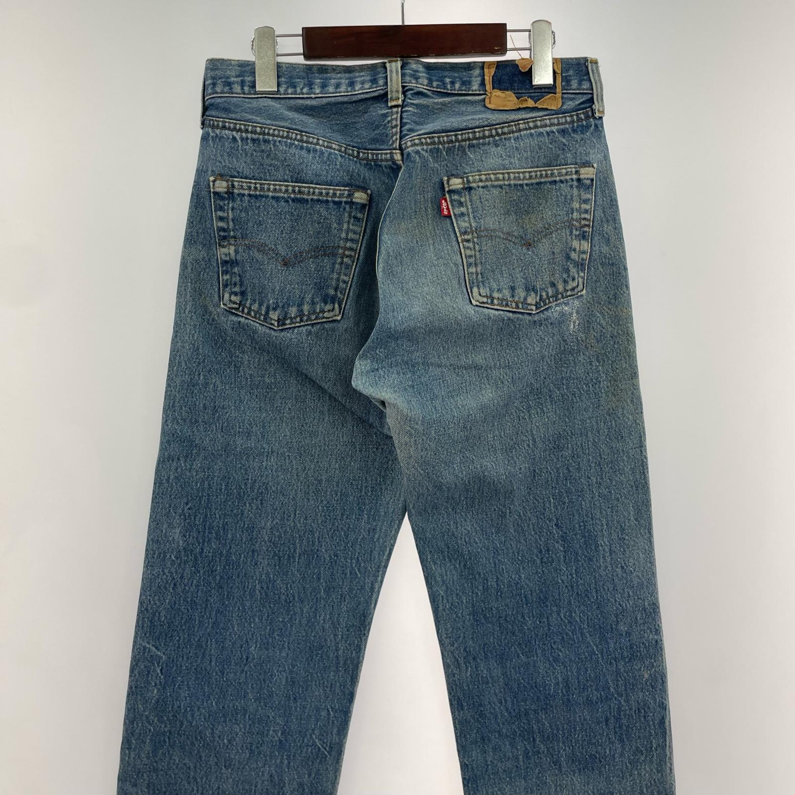 デニムパンツ 80s 501 刻印558 黒カン W32L34 32 ブルー