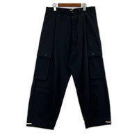 パンツ O project wool wide cargo pants M ブラック