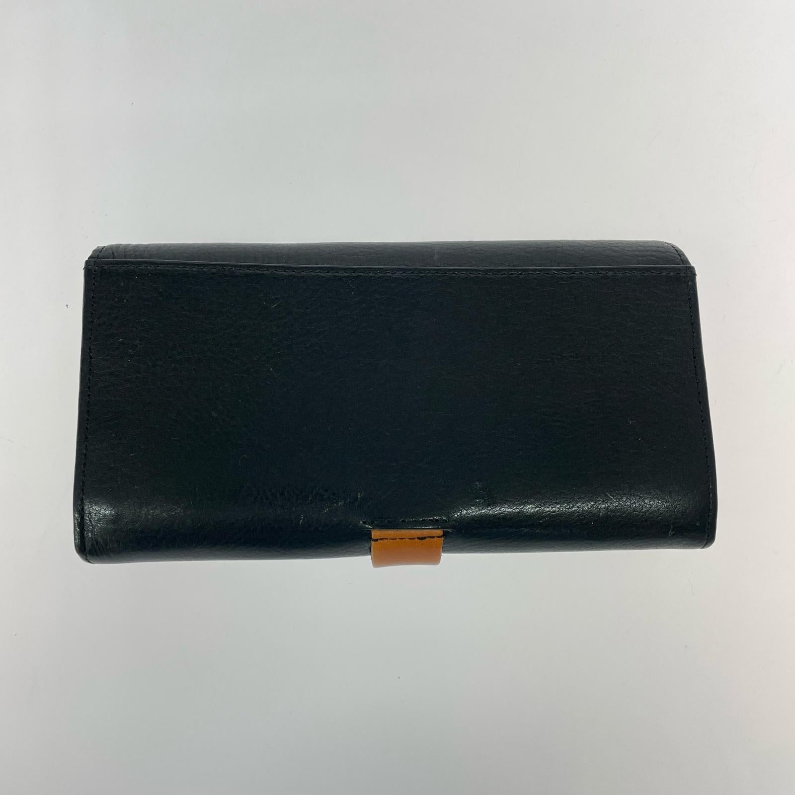 長財布 レザー二つ折り財布 黒 ブラック
