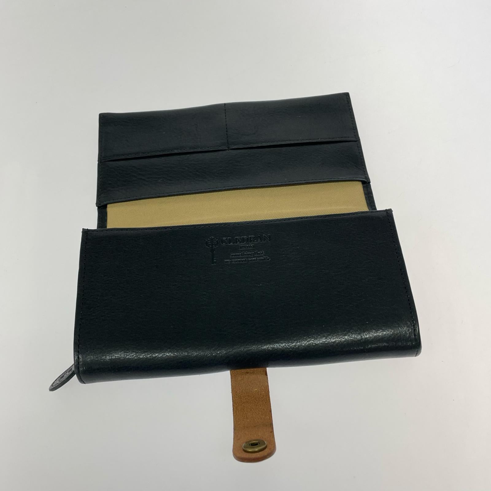 長財布 レザー二つ折り財布 黒 ブラック