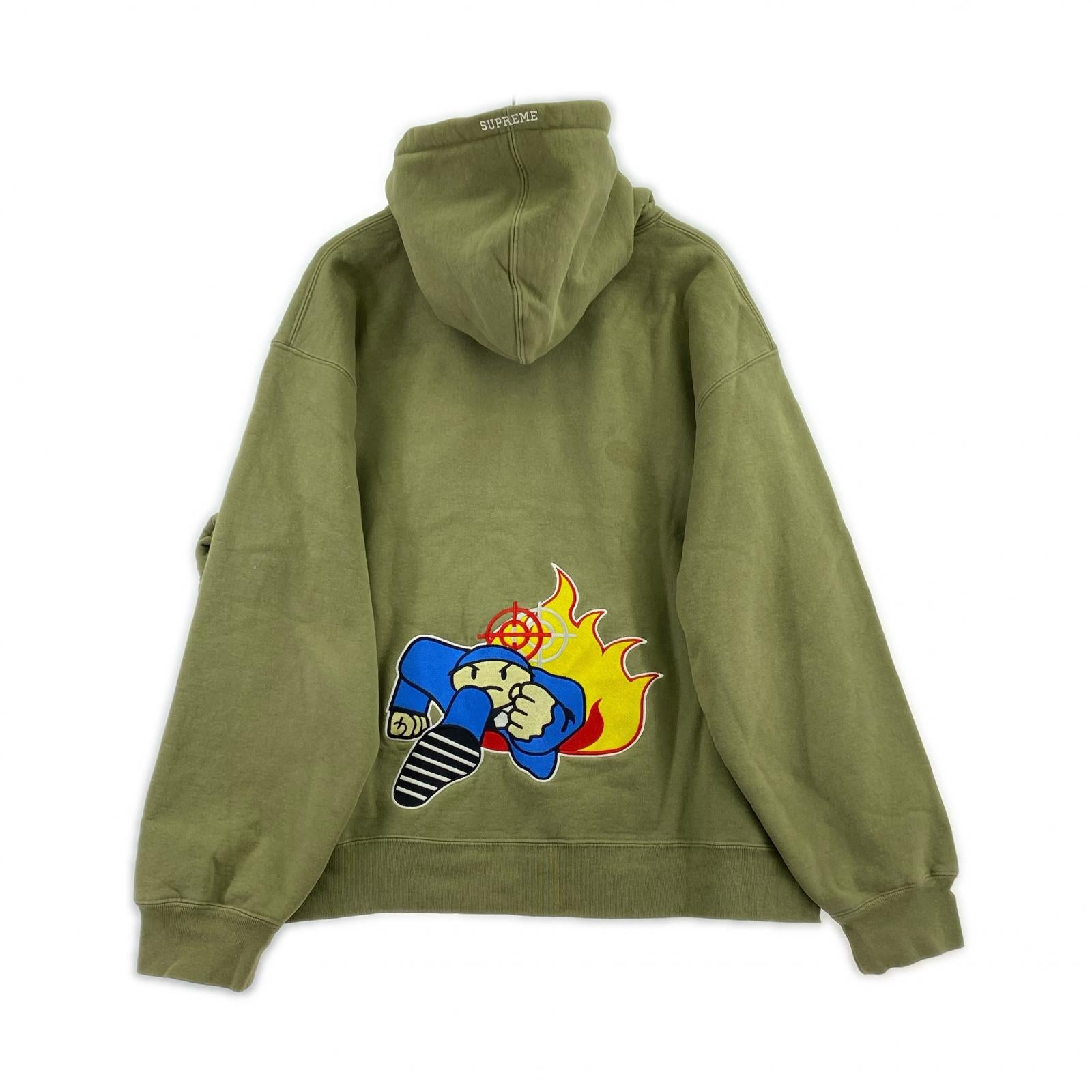 パーカー 22AW supreme duck down records L グリーン