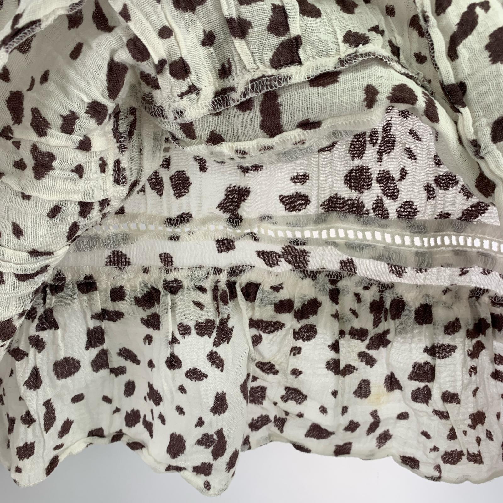 チュニック CLOTH&CROSS レオパード ブラウス 白 ホワイト
