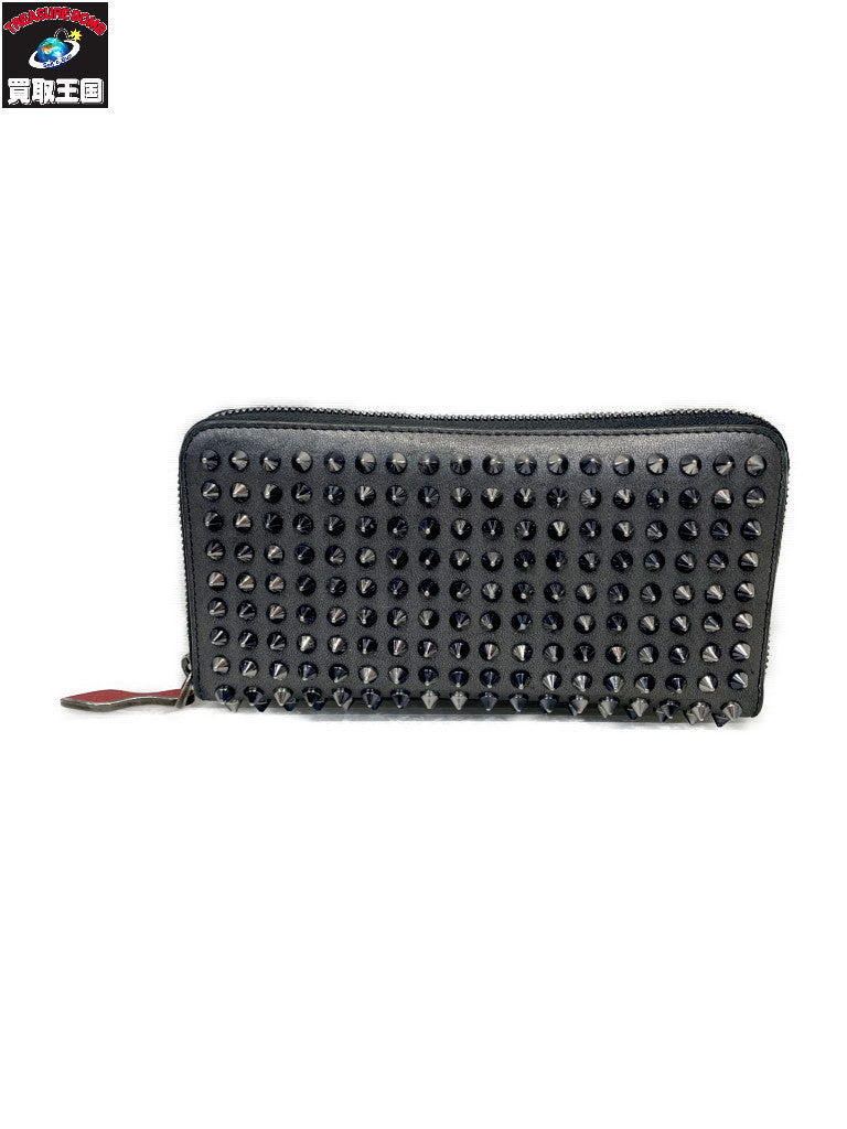 C.Louboutin ラウンドジップ スタッズロングウォレット