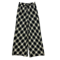 パンツ RANDOM CHECKERED EASY WIDE PANTS 38 BLK 38 ブラック