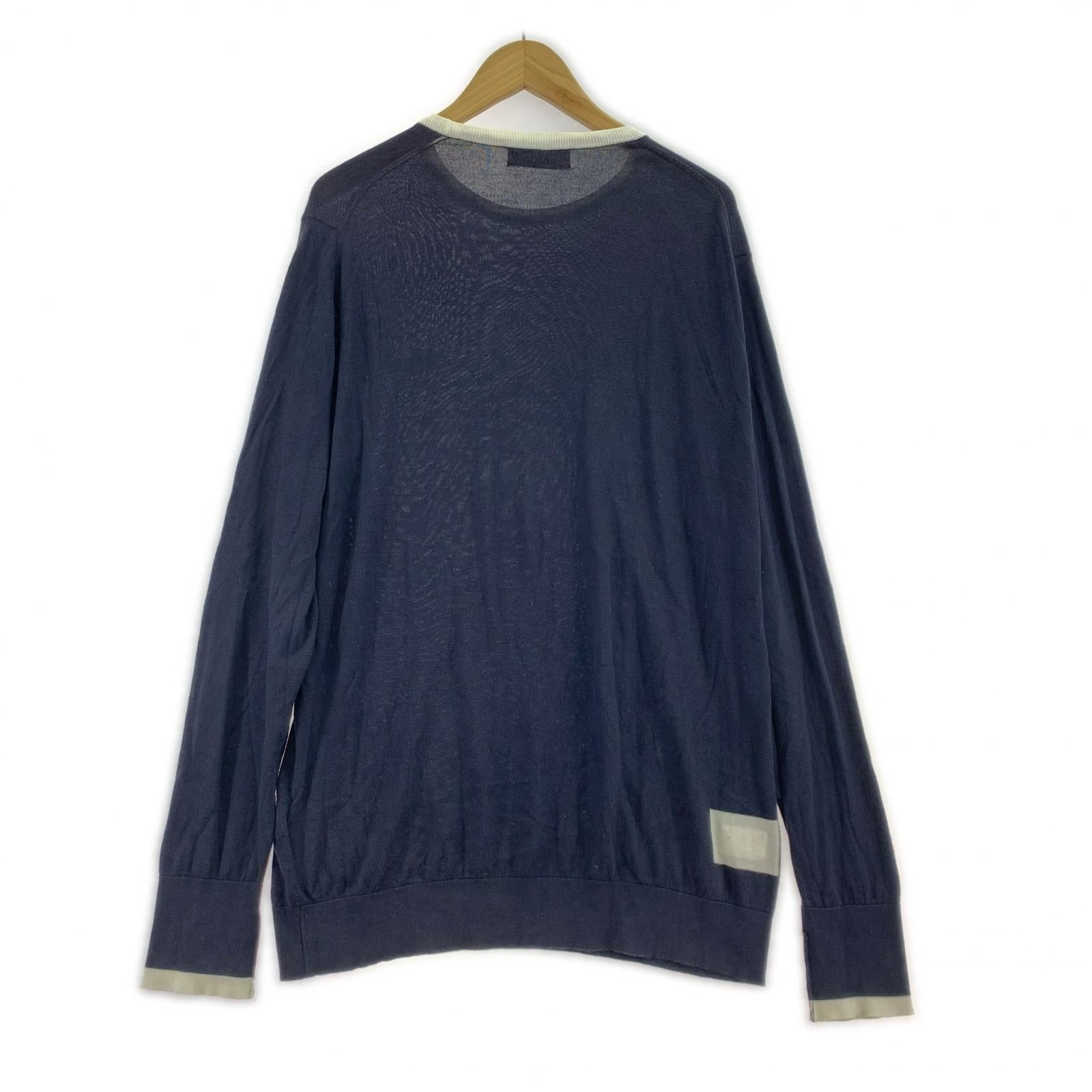 ニット sea island cotton ネイビー