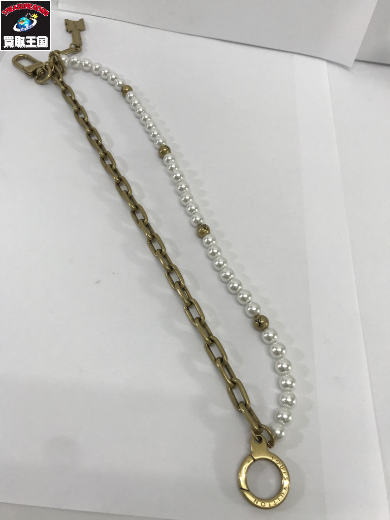チェーンベルト パール バッグチャーム/CHAIN BELT PEARLS M01689