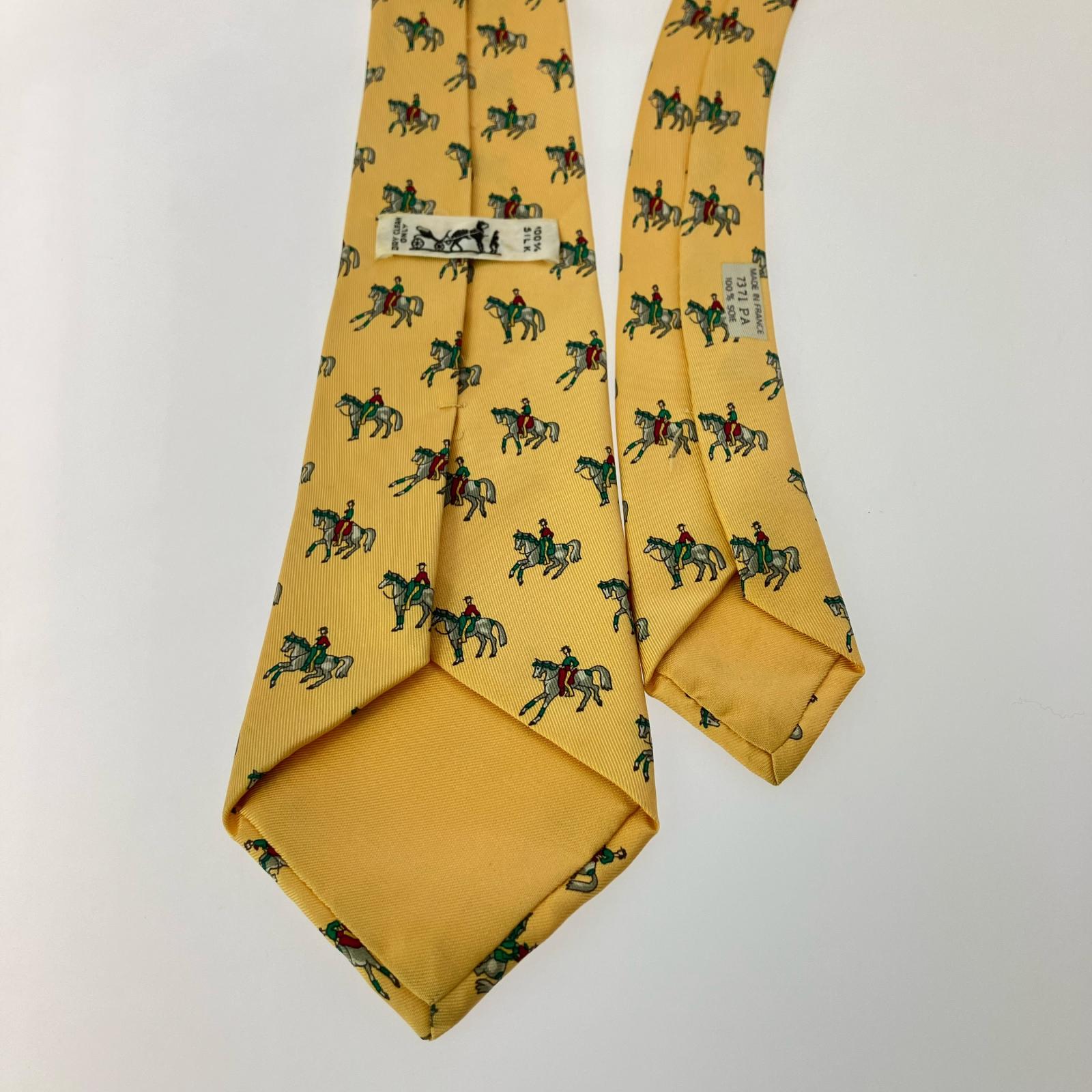 HERMES シルクホース ネクタイ