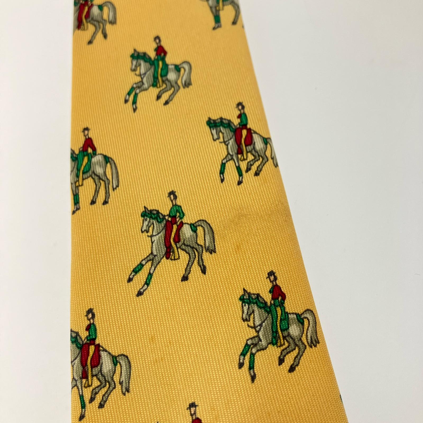 HERMES シルクホース ネクタイ