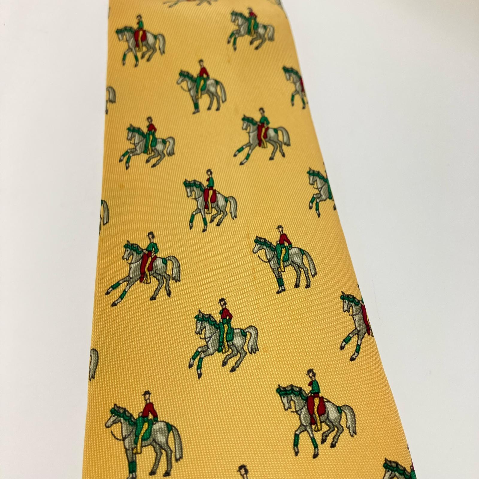 HERMES シルクホース ネクタイ