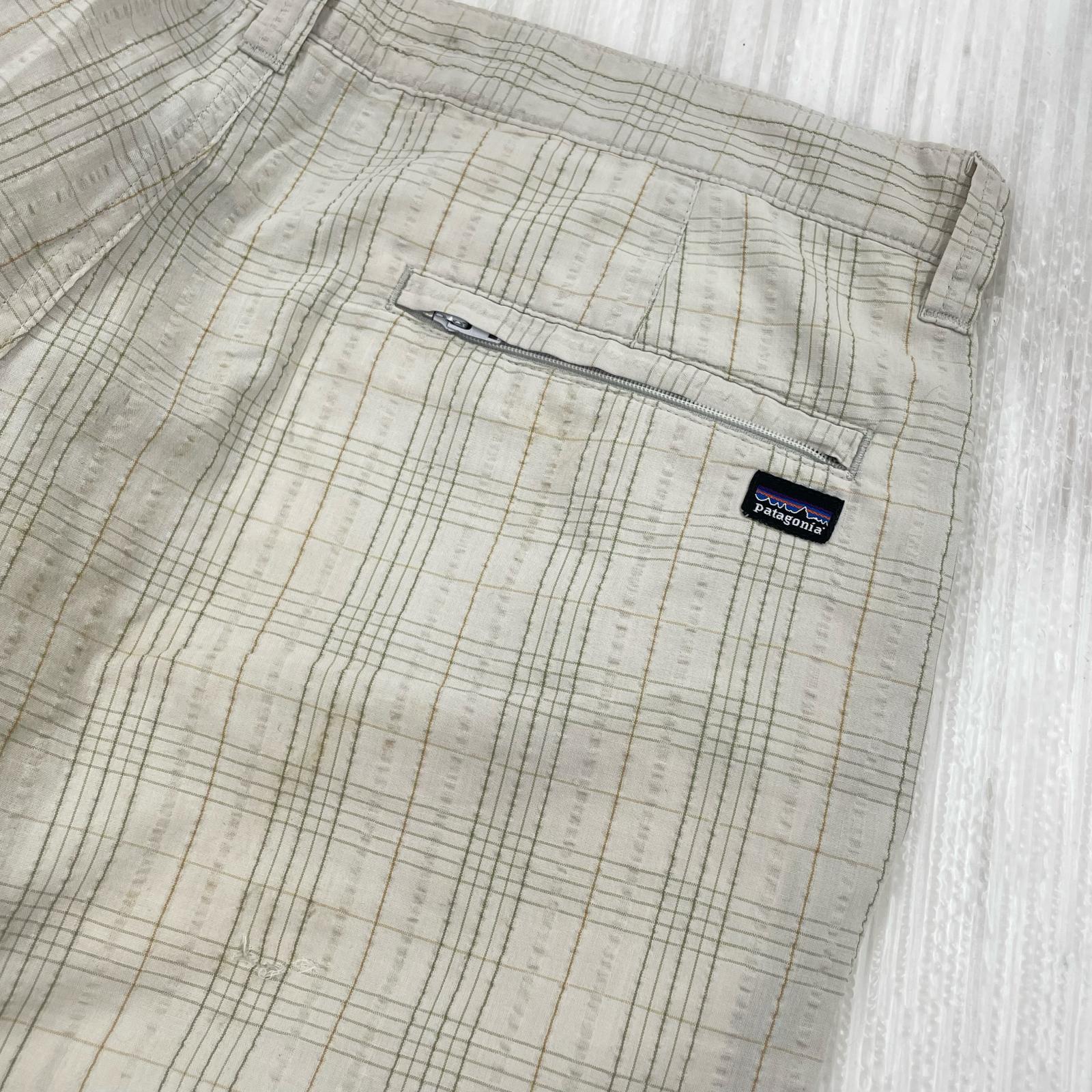 ショートパンツ '99 チェックショーツ W36 34 ベージュ