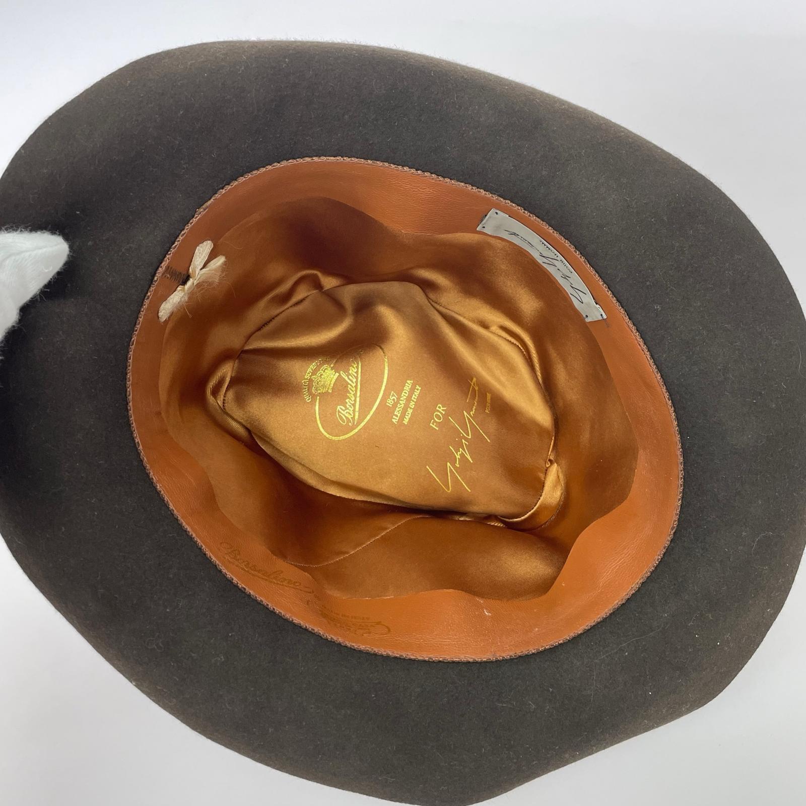 ハット POUR HOMME × Borsalino ウール 茶