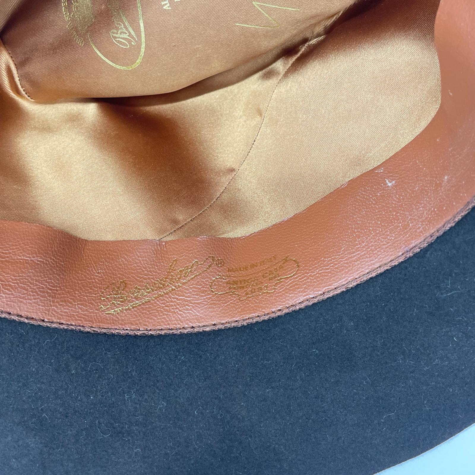 ハット POUR HOMME × Borsalino ウール 茶